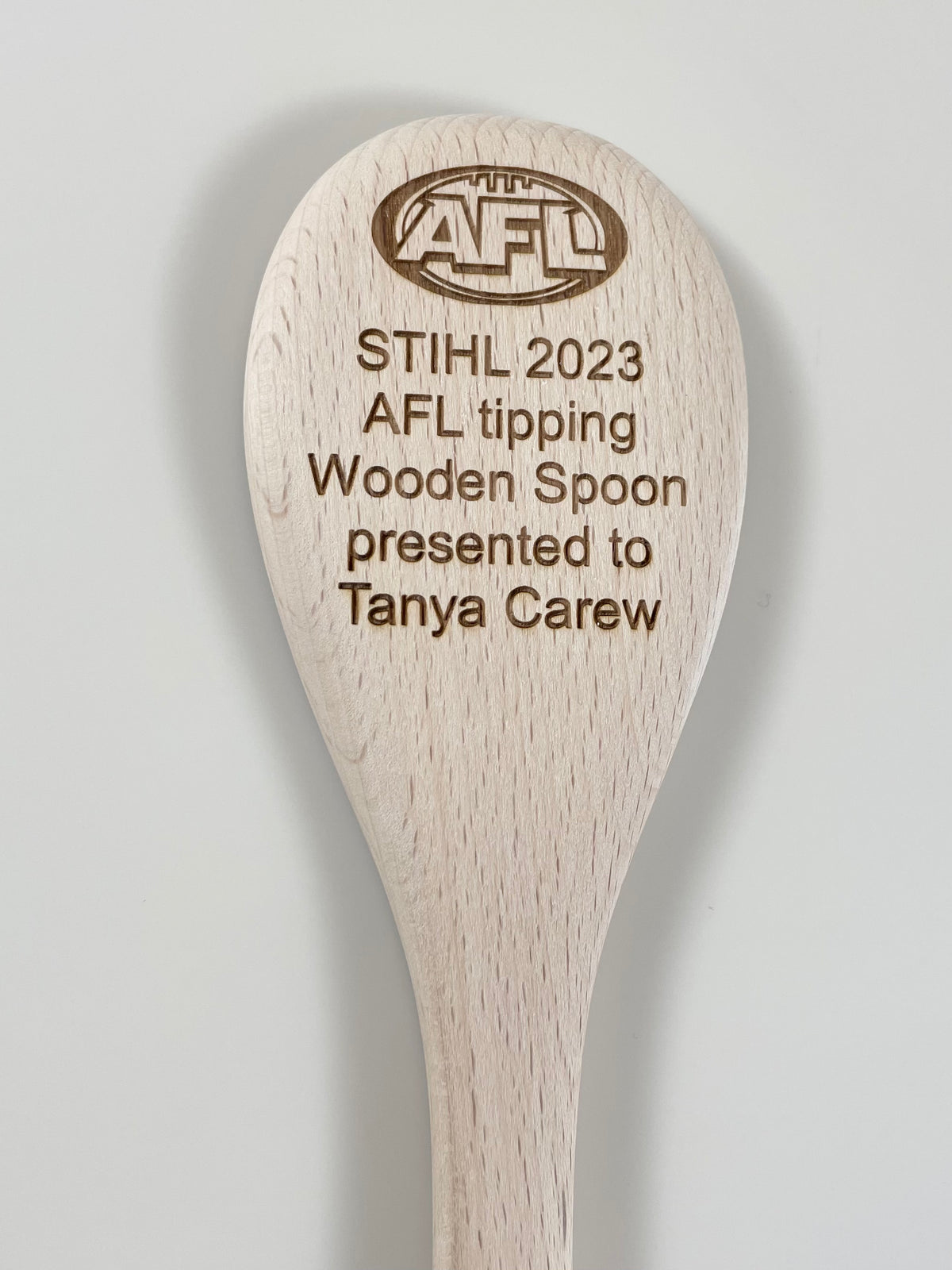 personalised wooden spoon 