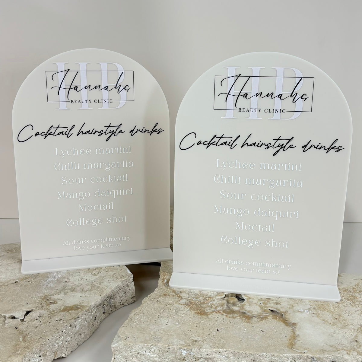 Custom drink menus 