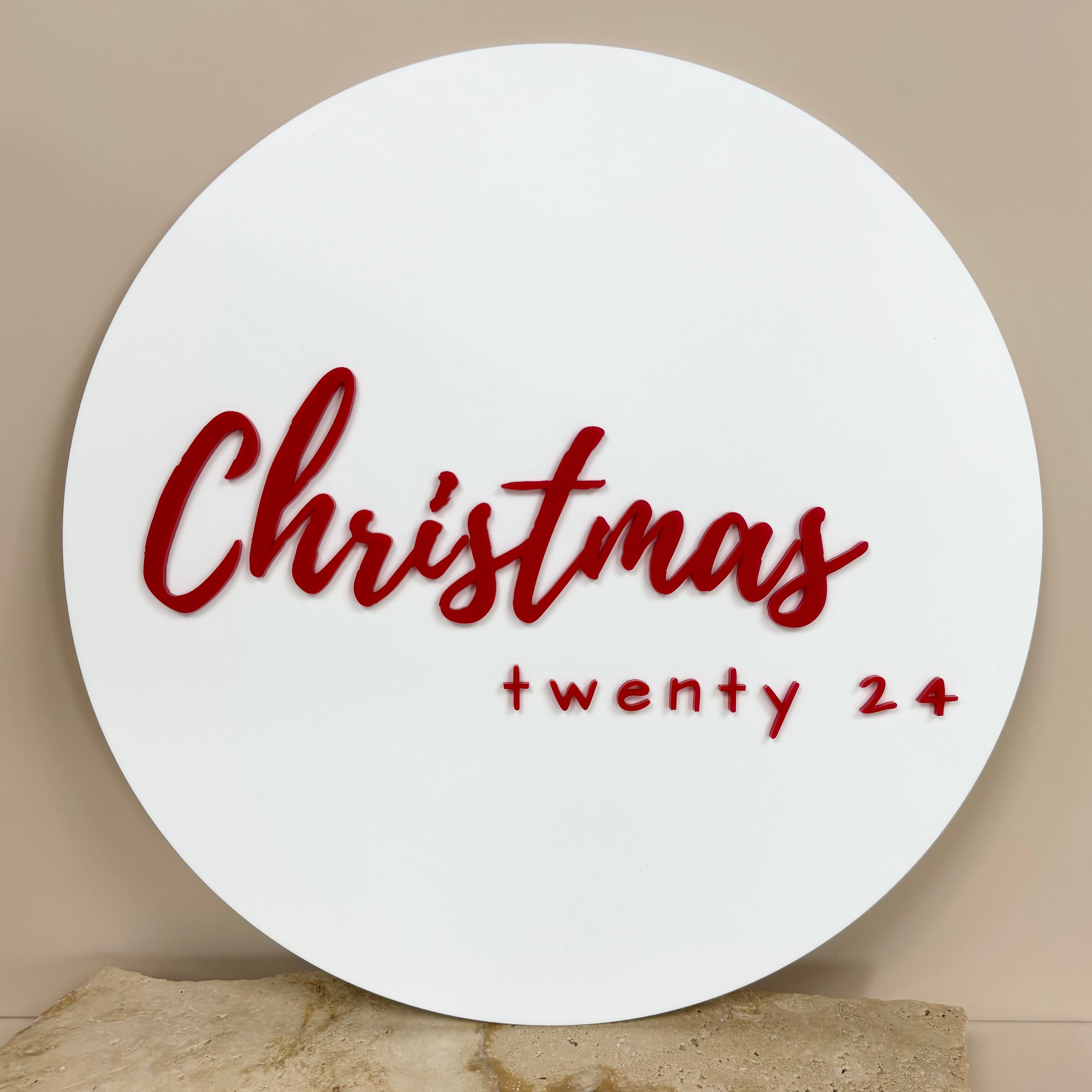 Acrylic Christmas sign 
