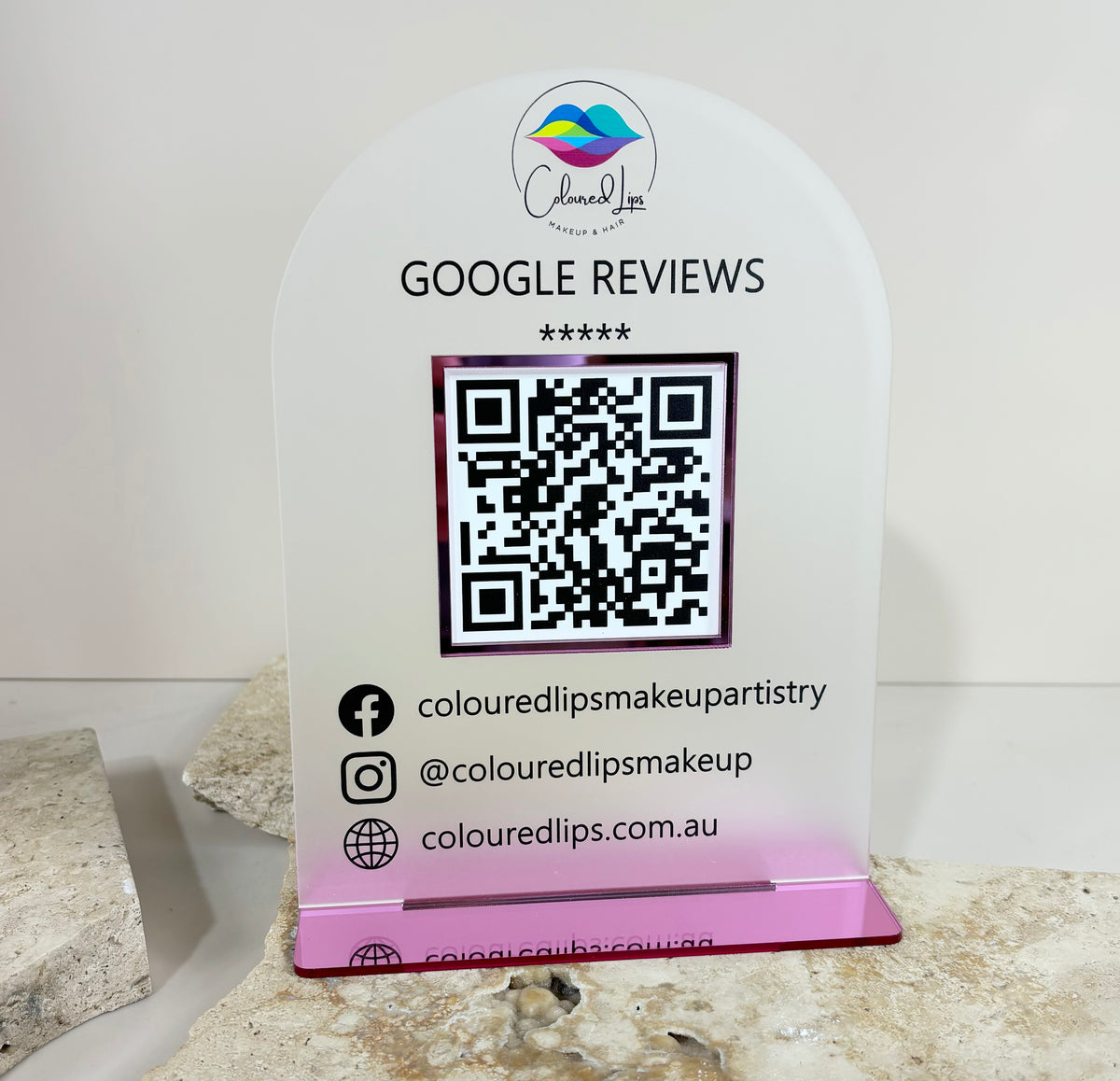 Google review stand 