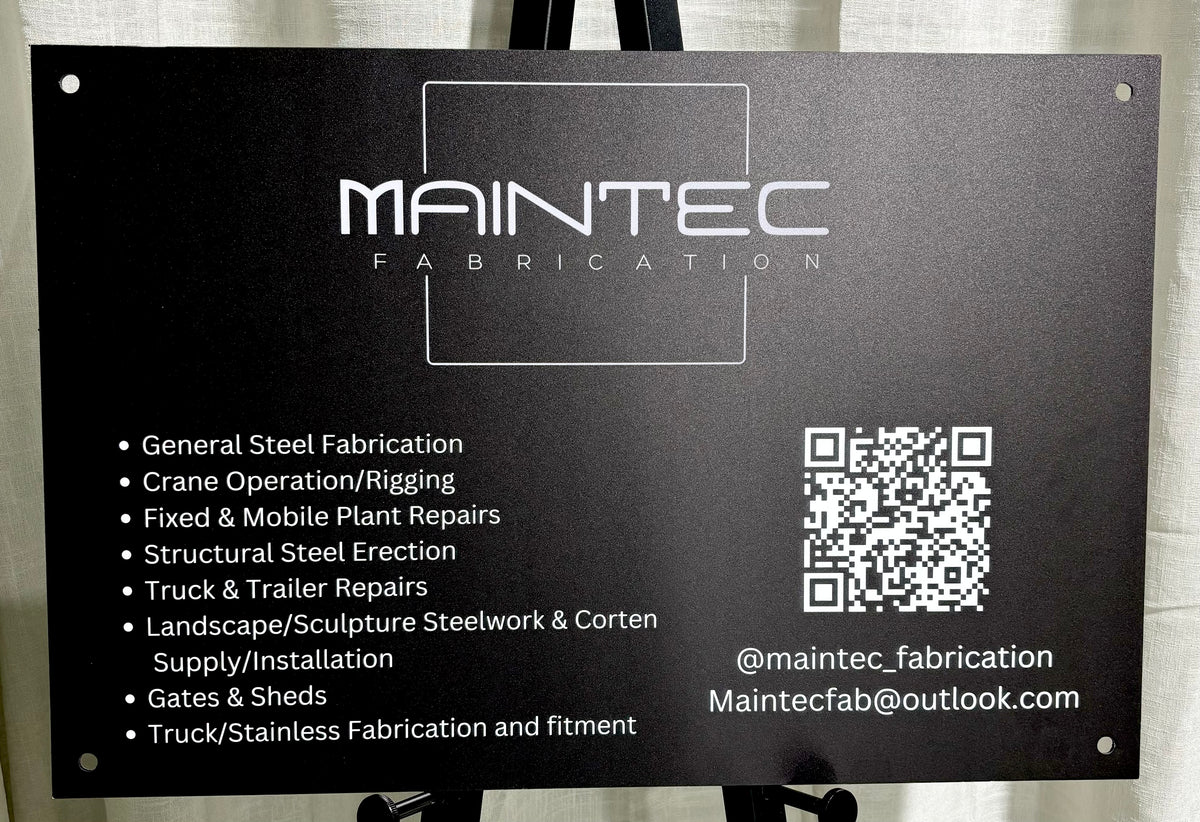 Aluminium business signs 