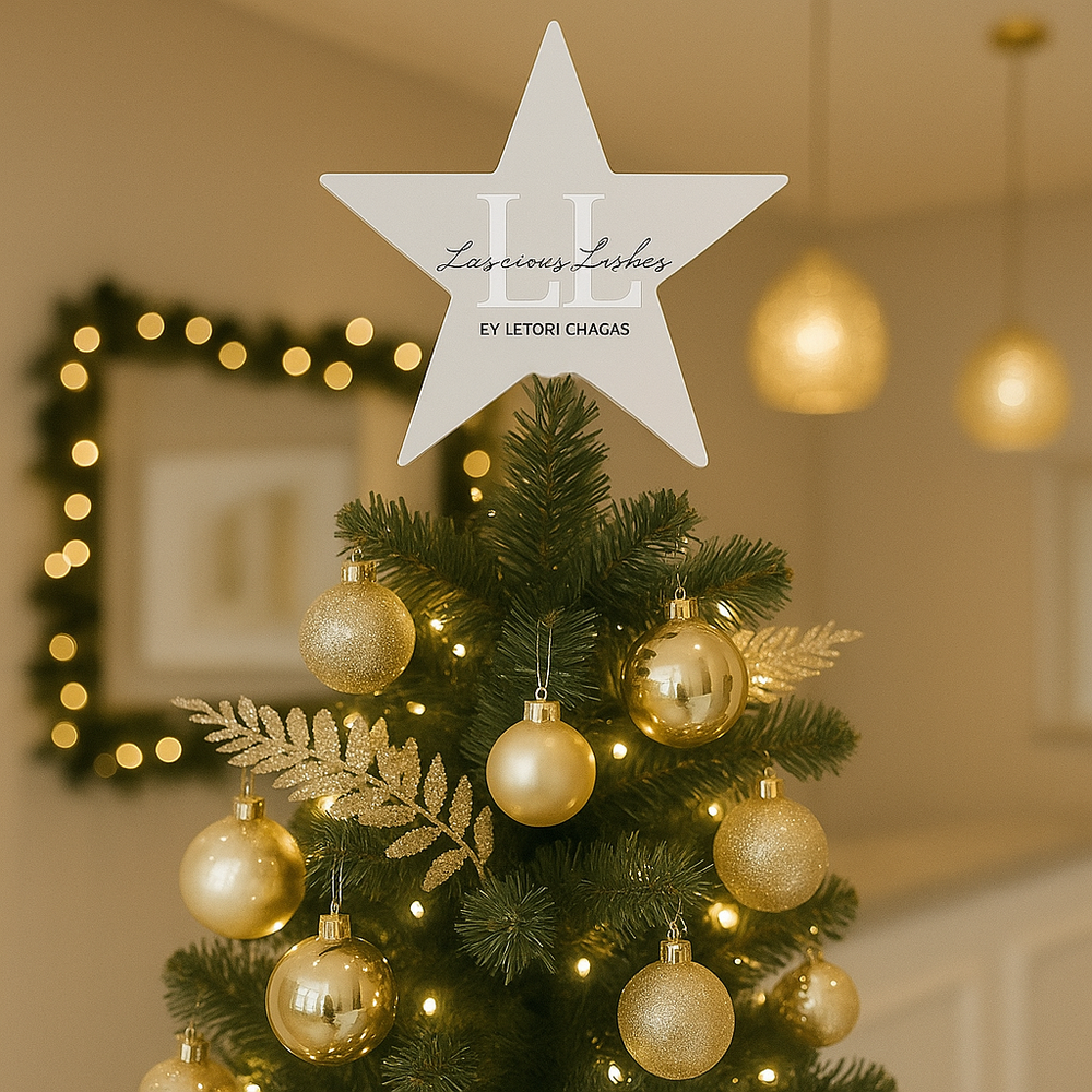 Personalised Branded Star Tree Topper | Custom Business Christmas