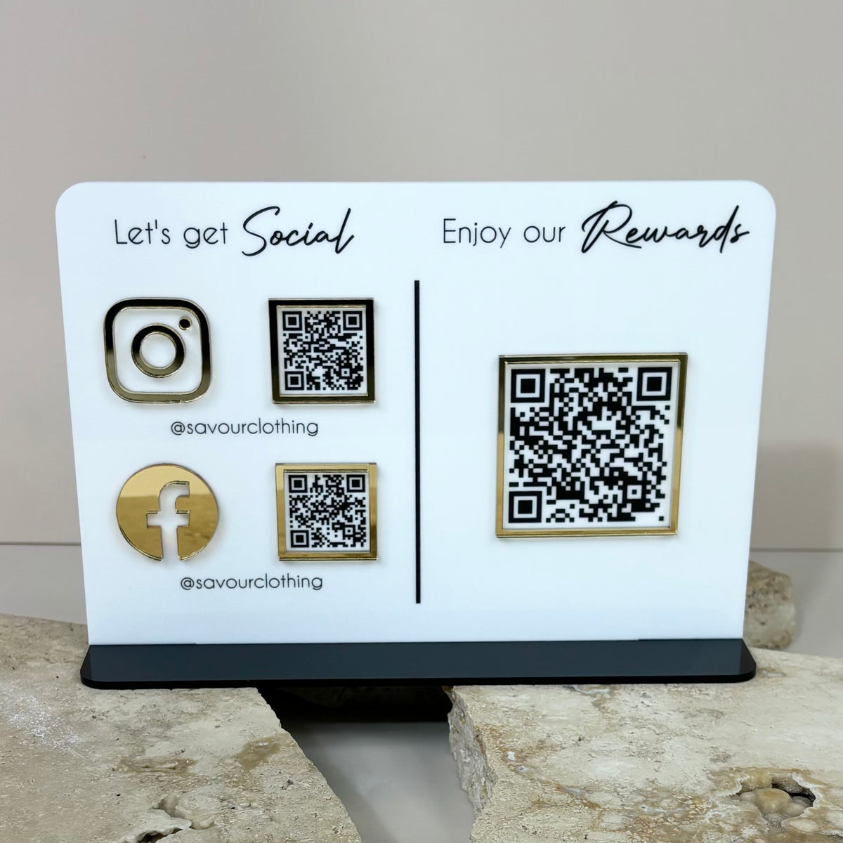 Custom social media stand 