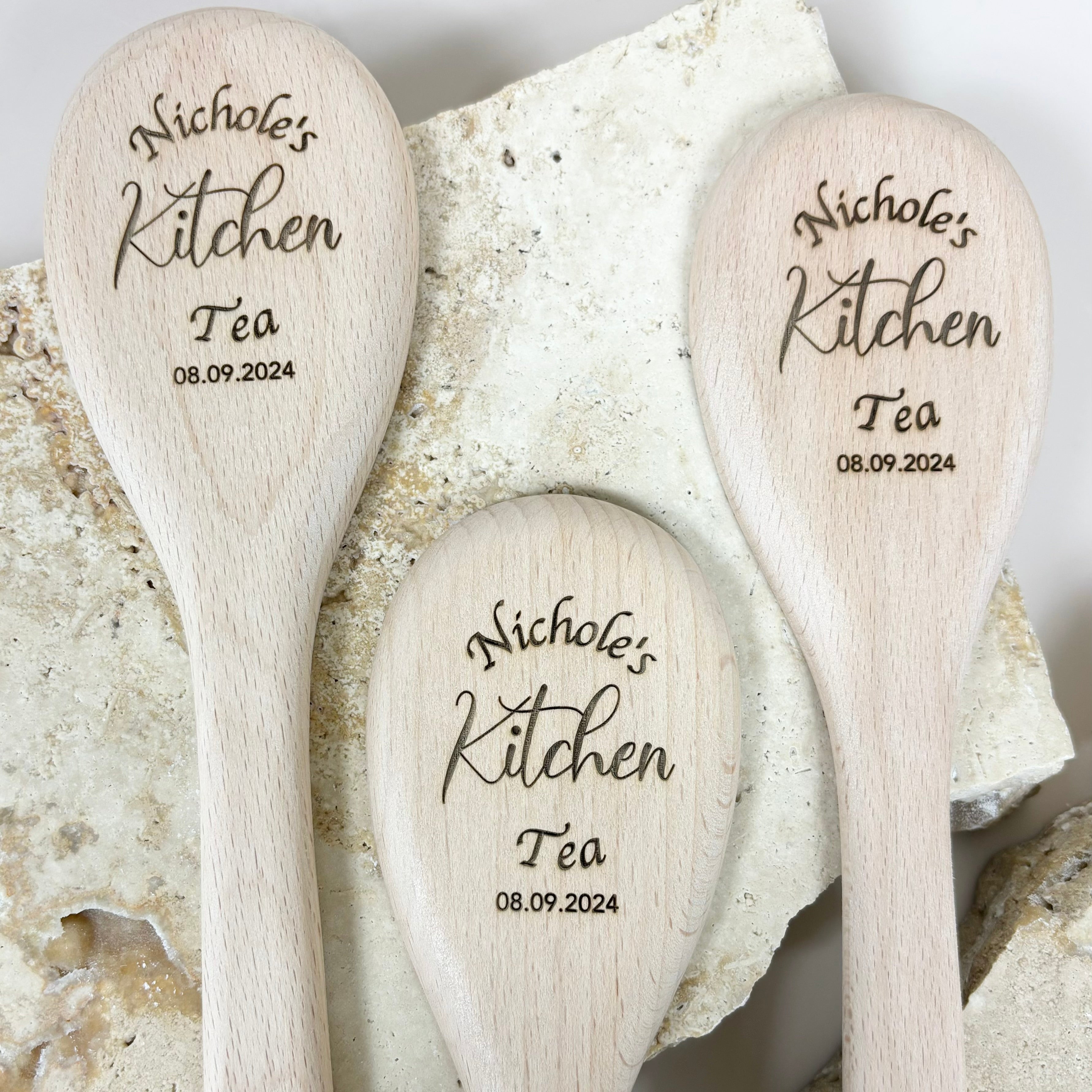 Personalised wooden spoons 