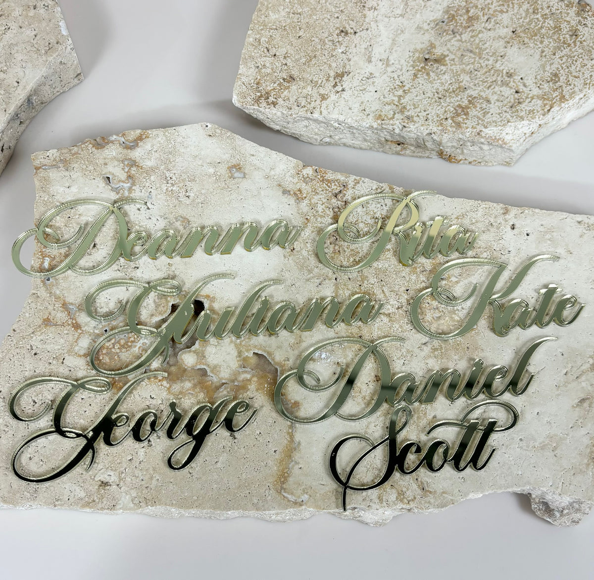Acrylic name place cards 