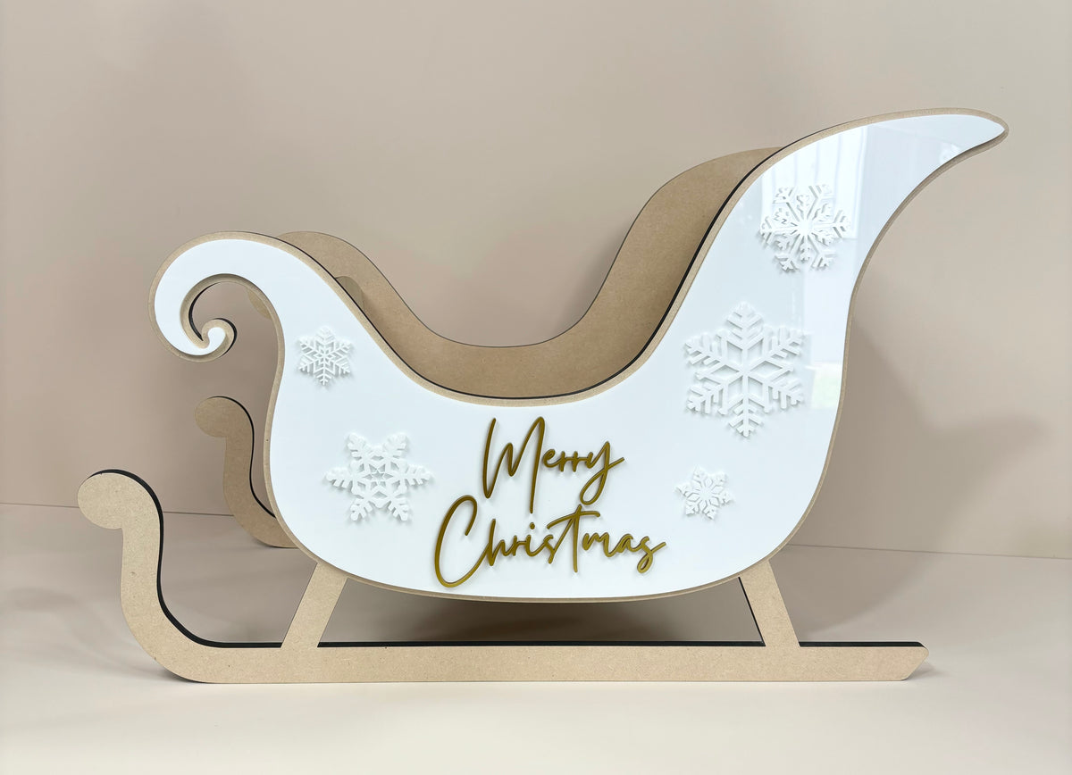 Custom personalised wooden sleighs 
