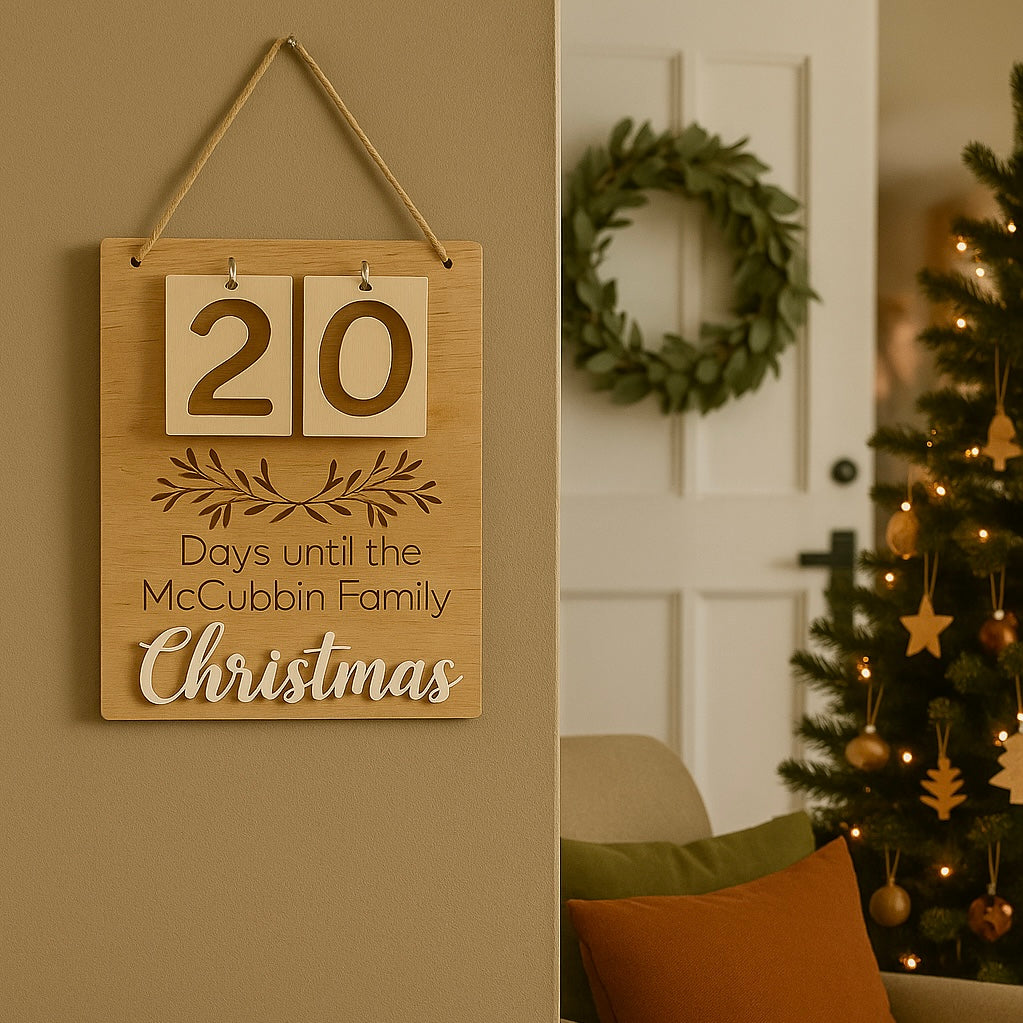 Christmas countdown board 