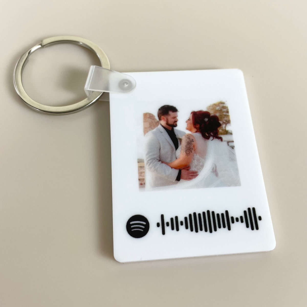 Spotify code photo keychain