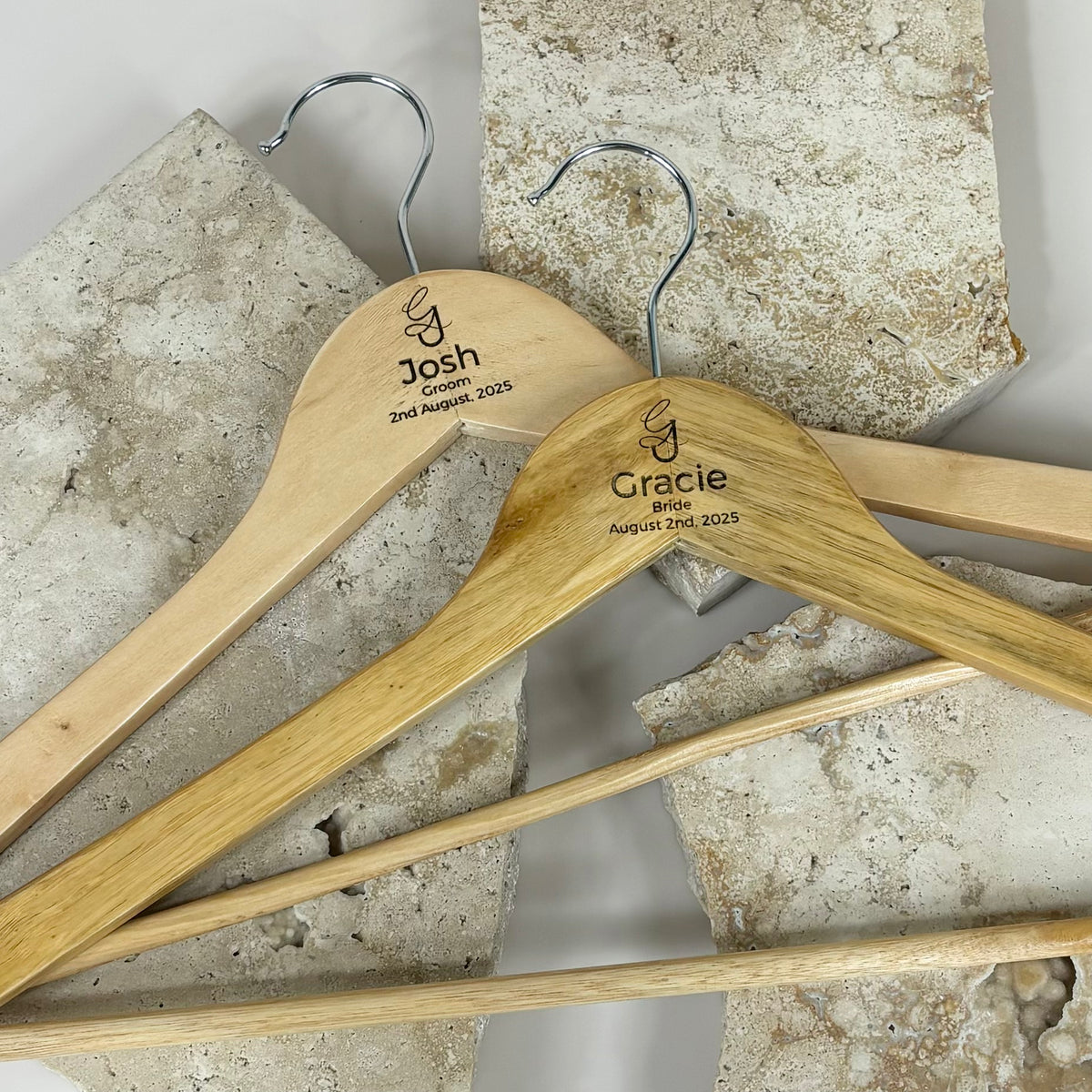 Personalised wedding hangers 