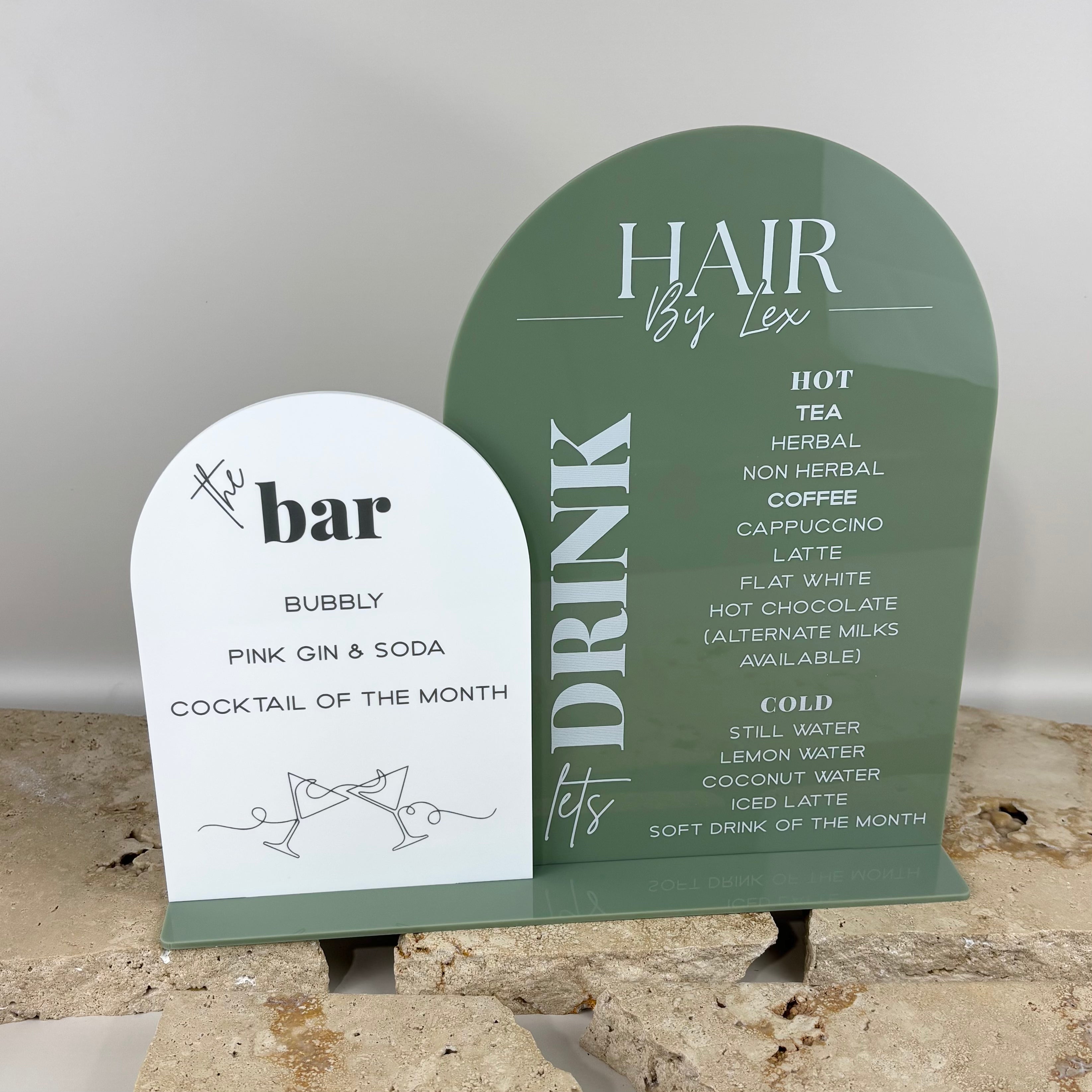 Dual bar and drink set