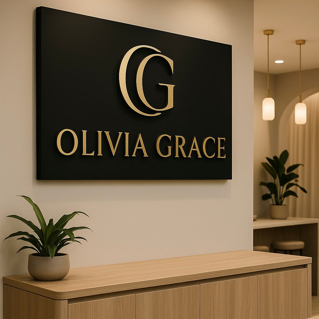 Custom rectangular business signs 