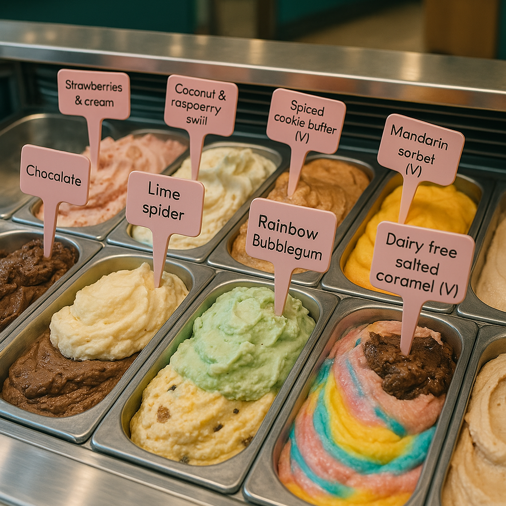 Custom ice cream flavour sticks 