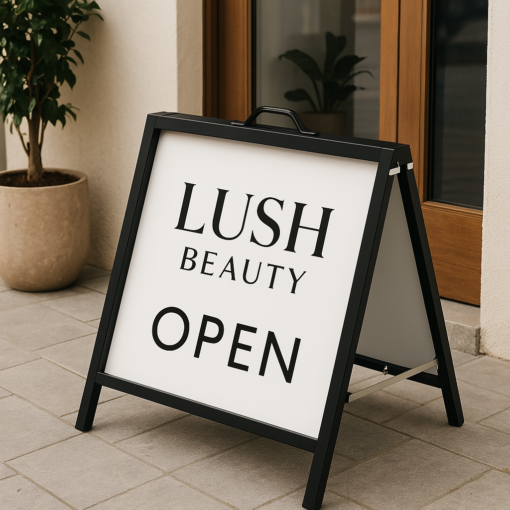Custom salon a frame 