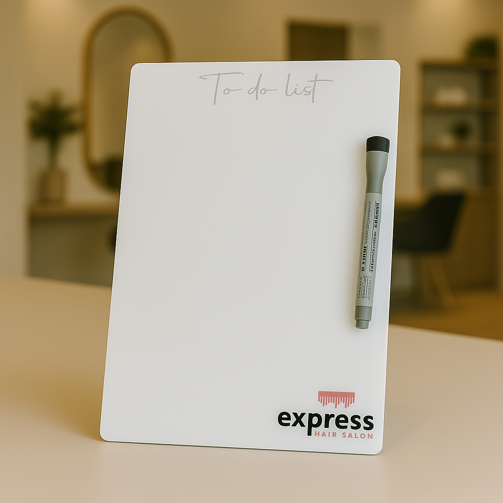 Branded acrylic to do list 