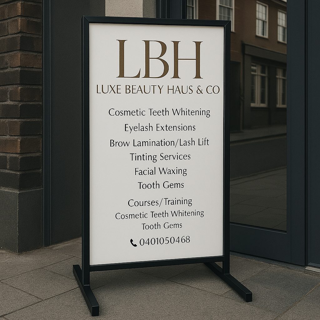 Custom T frame signs 