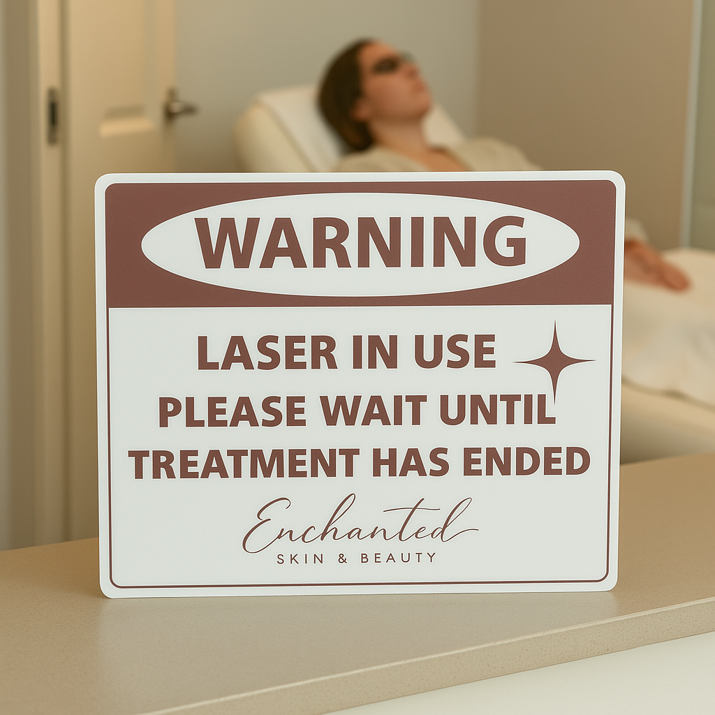 Warning laser in use sign 
