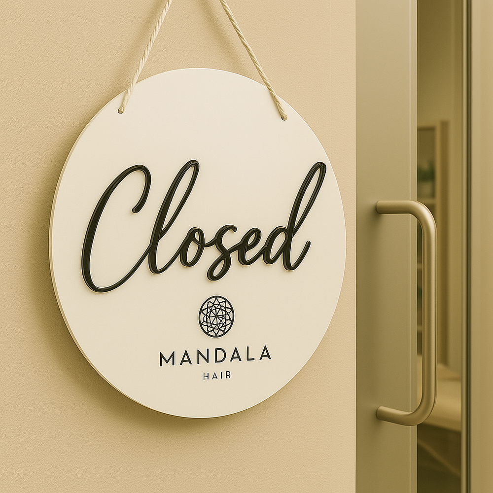 Round Open Closed Signs – Custom Business Door Signage Australia
