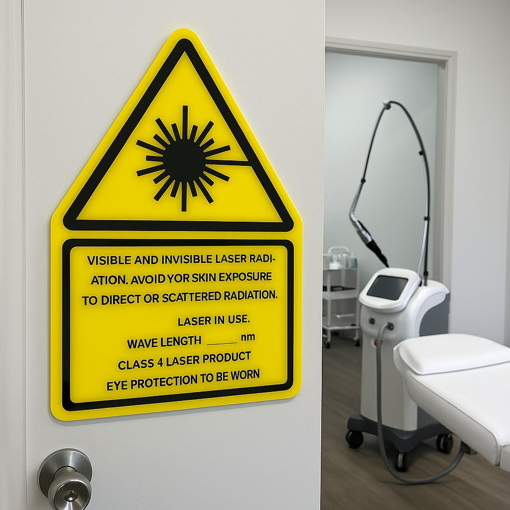 Laser warning sign 