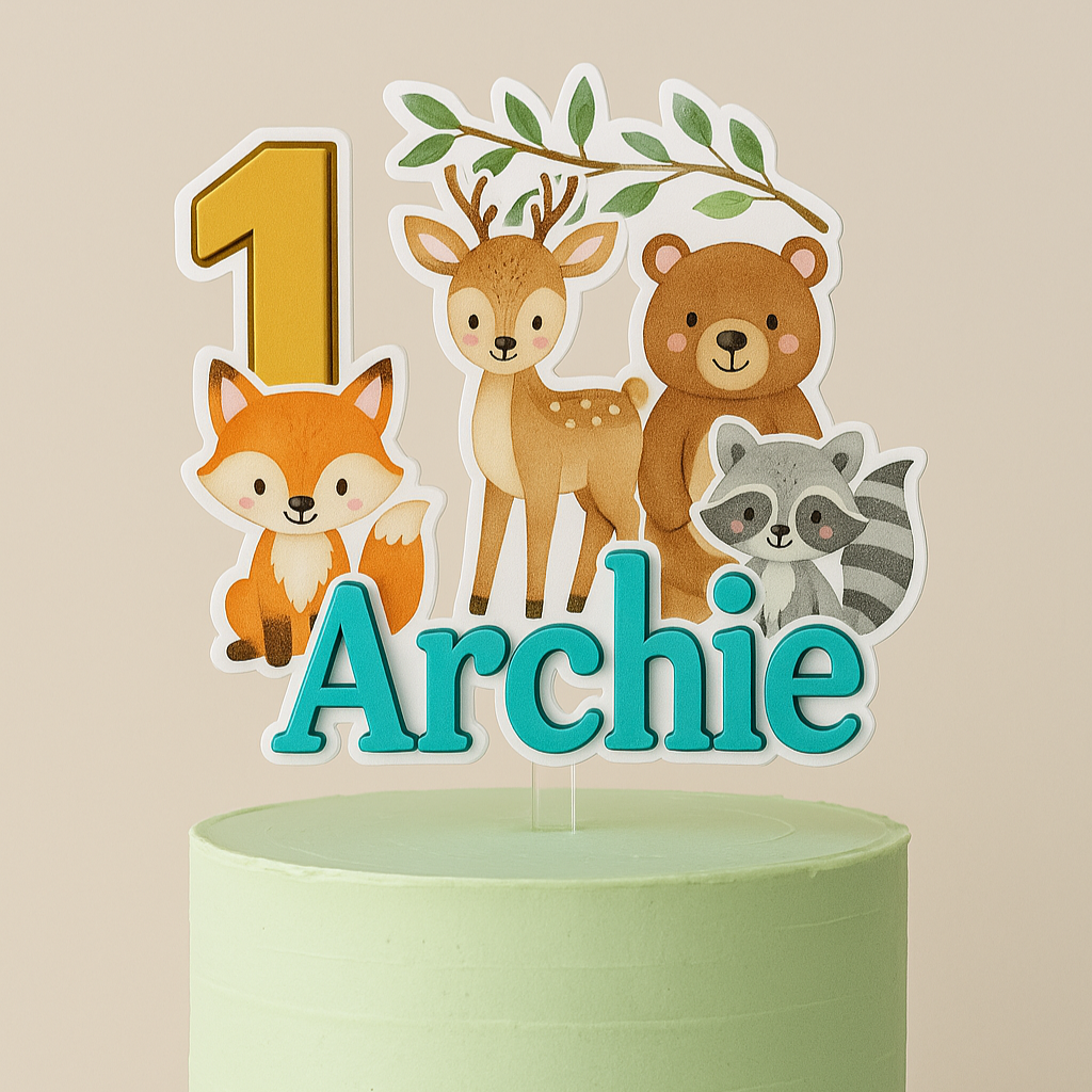 Uv printed and 3D cake topper 