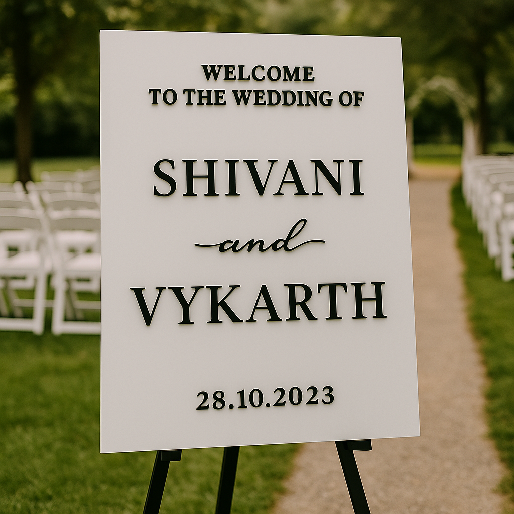 Custom wedding welcome signs 