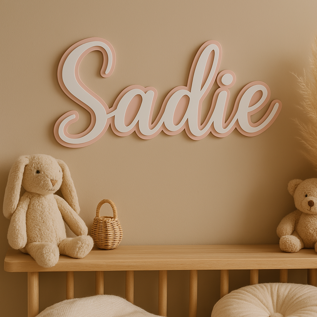 Personalised 3D name plaque 