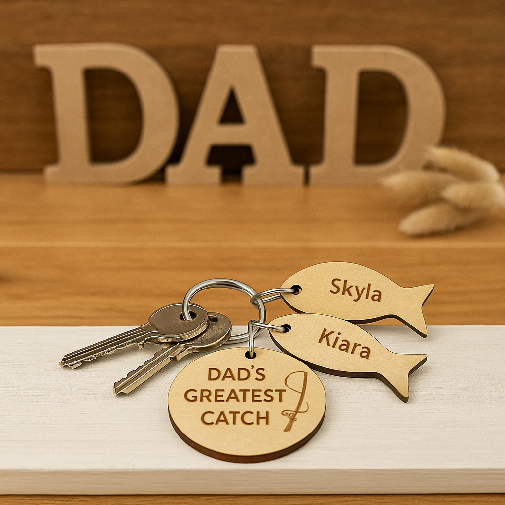 Father’s Day fishing keychain 