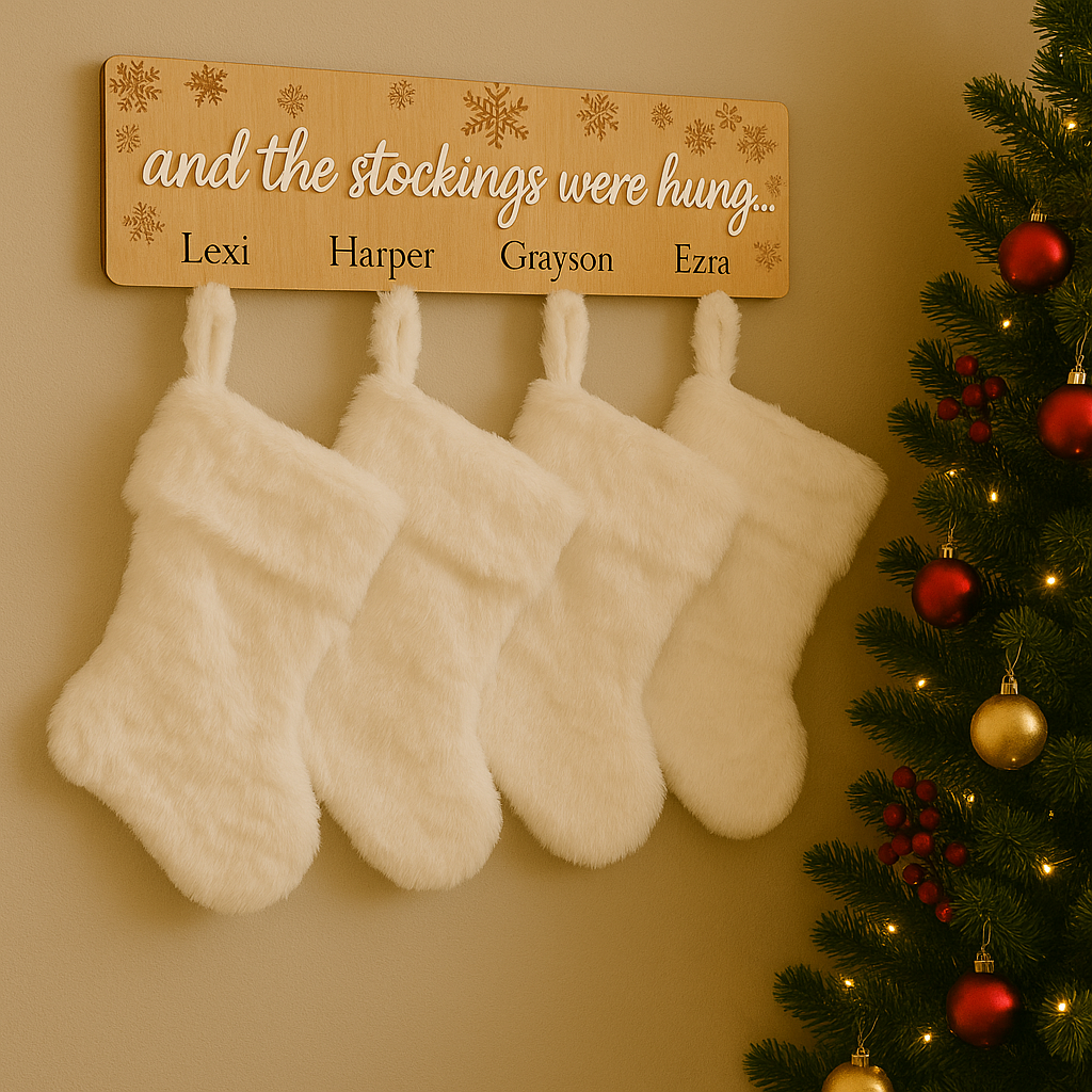 Personalised stocking hanger 