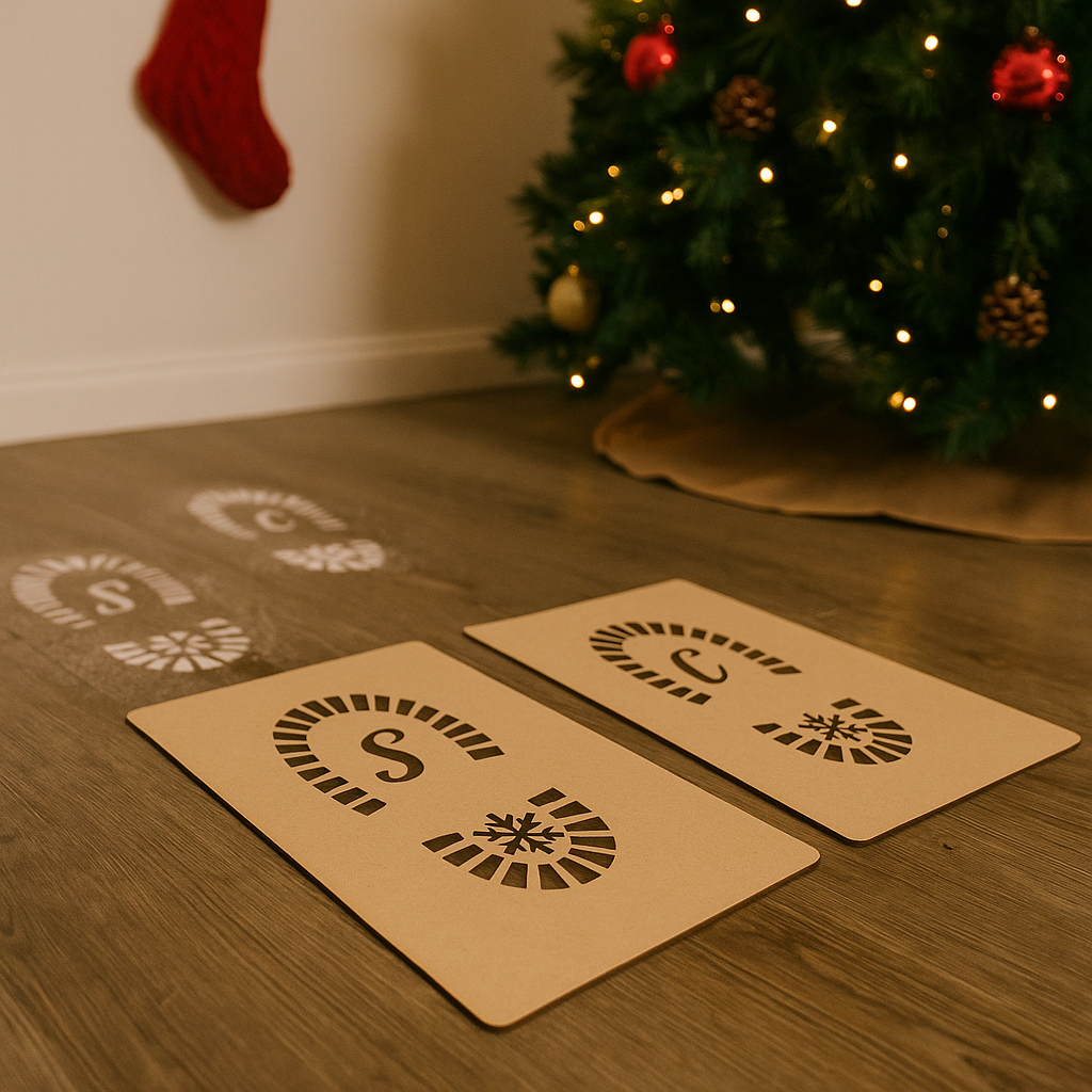 Santa feet stencils 