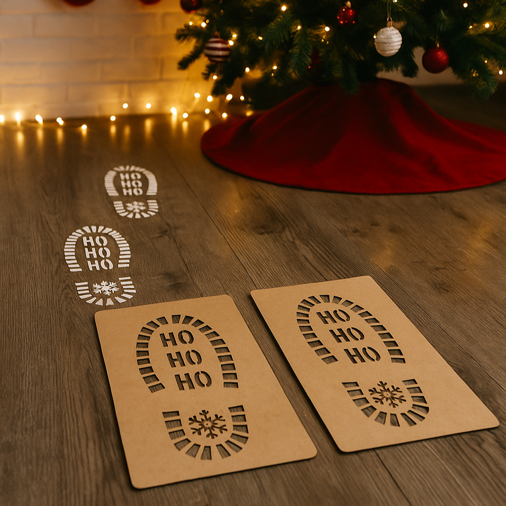 Santa feet stencils 