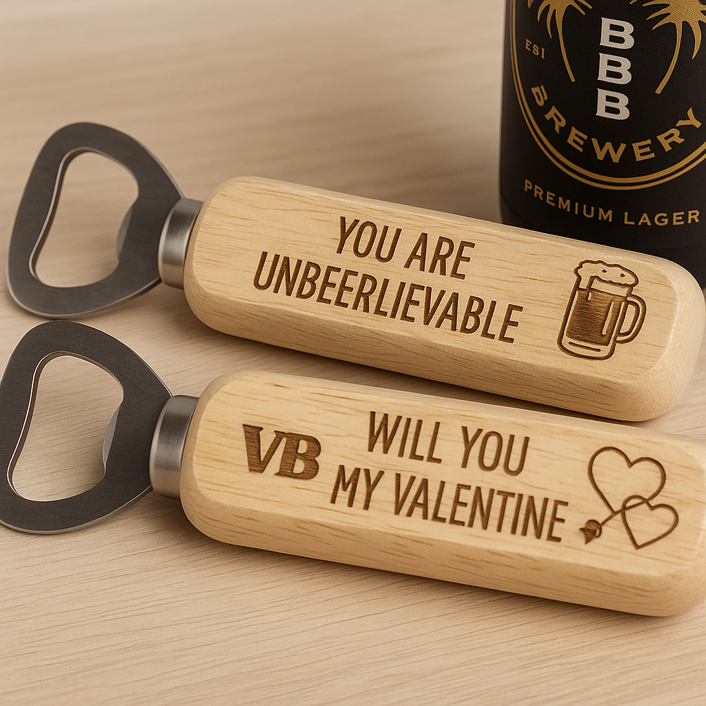 Valentine’s Day bottle openers 