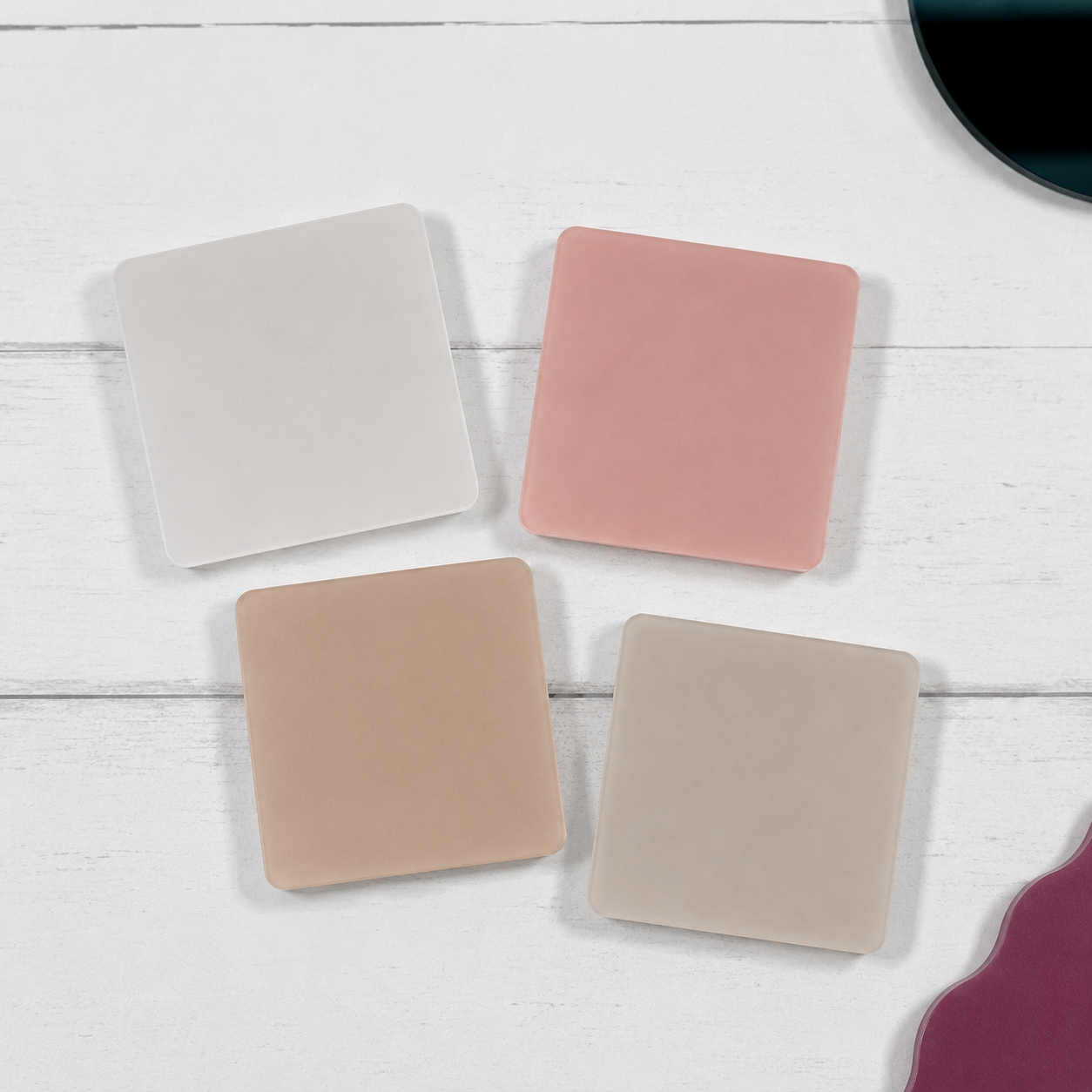 Frosted colour square blanks 