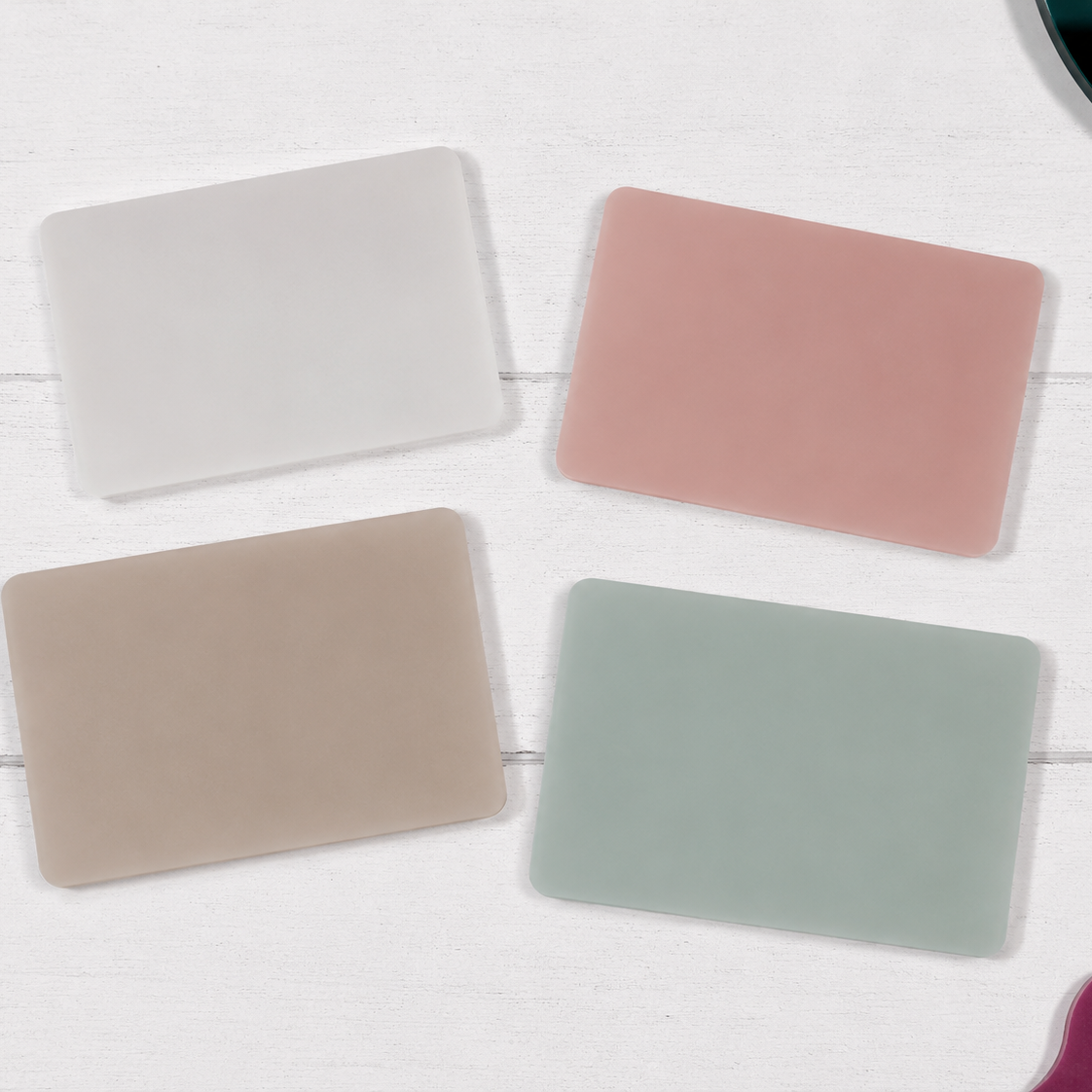 Frosted coloured rectangle blanks 