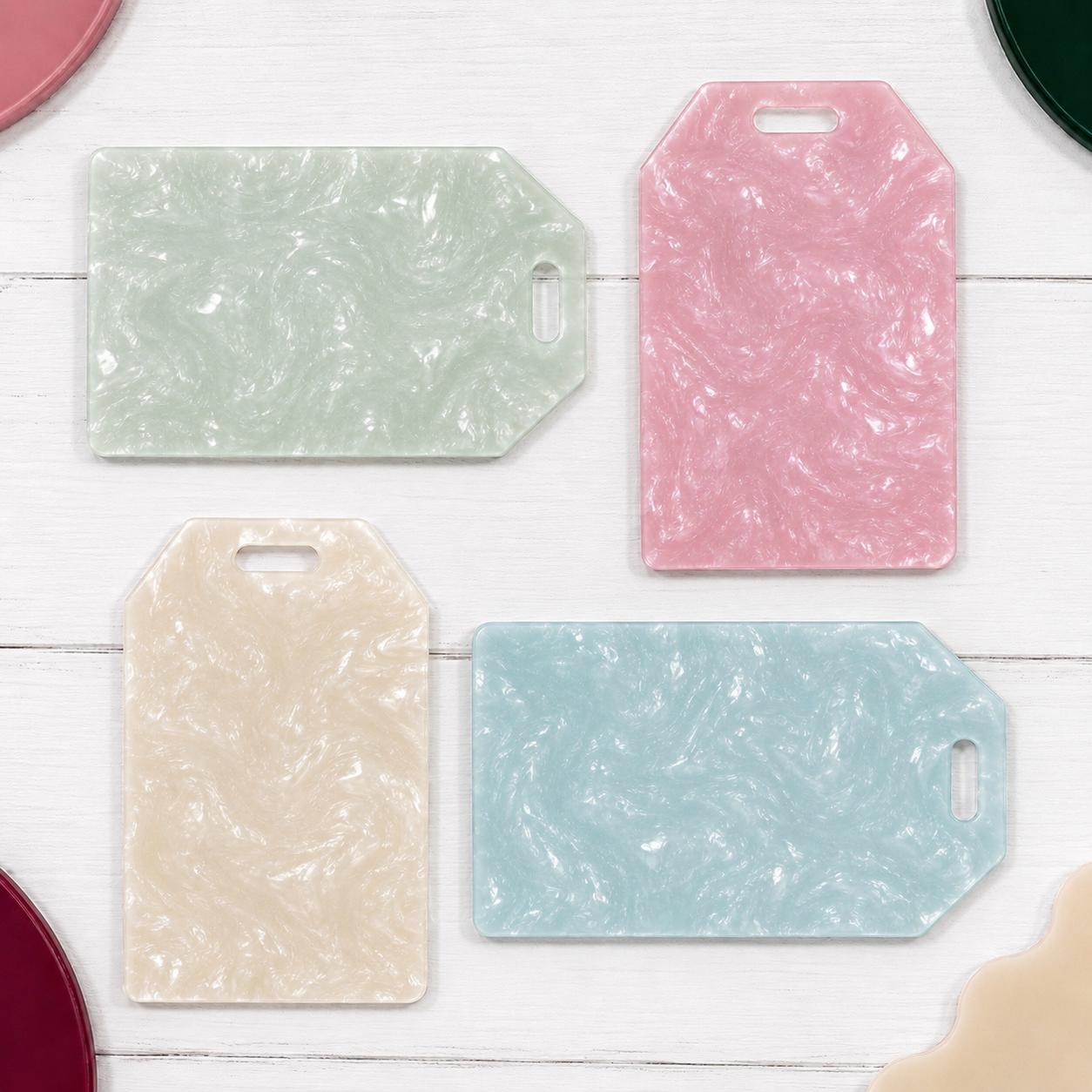 Pearl acrylic luggage tag blanks 