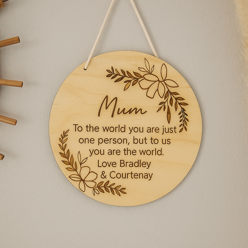 Personalised Mother’s Day sign