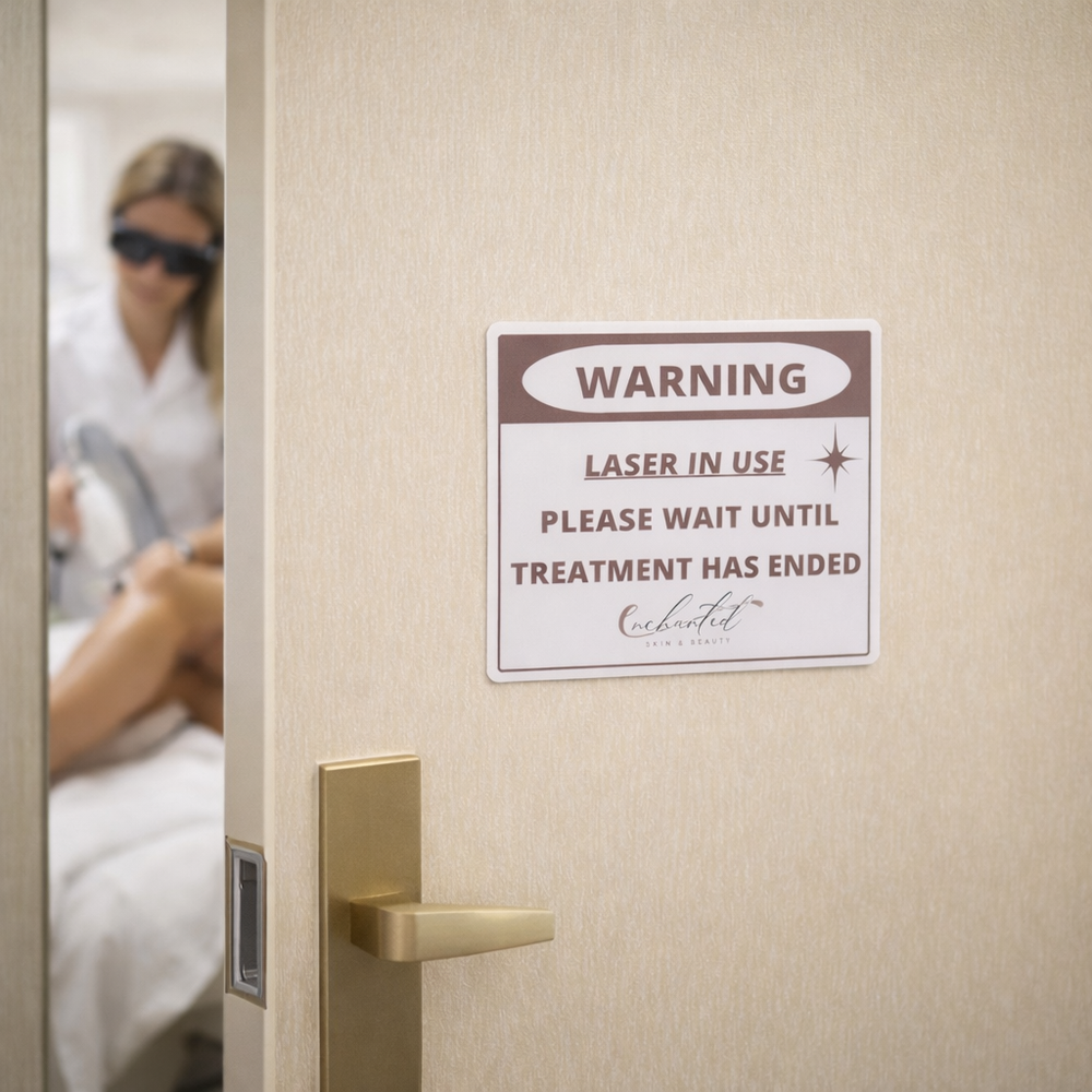 Led In Use Sign Laser In Use Warning Sign Australia | Custom Clinic & Salon Sign