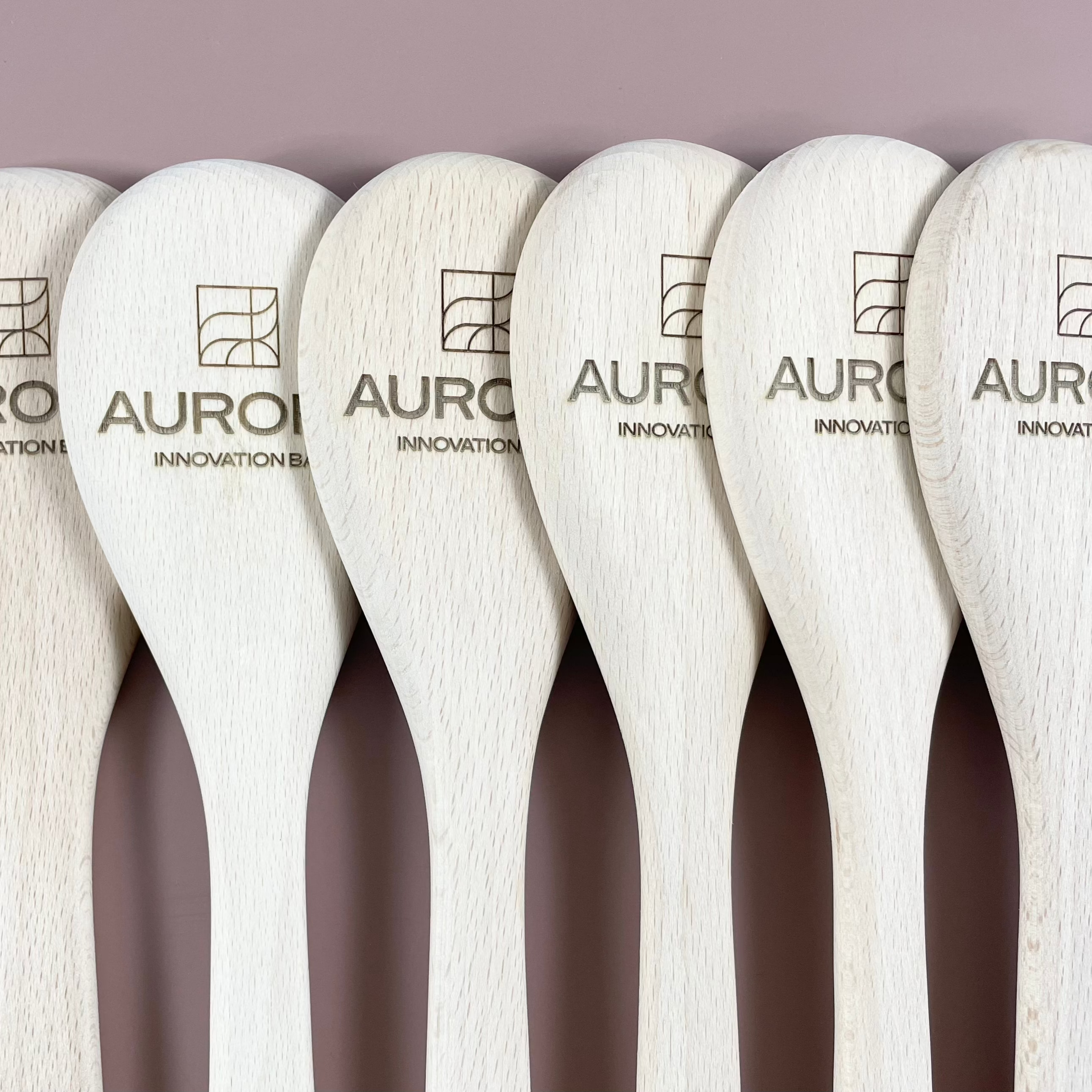 branded wooden spoon