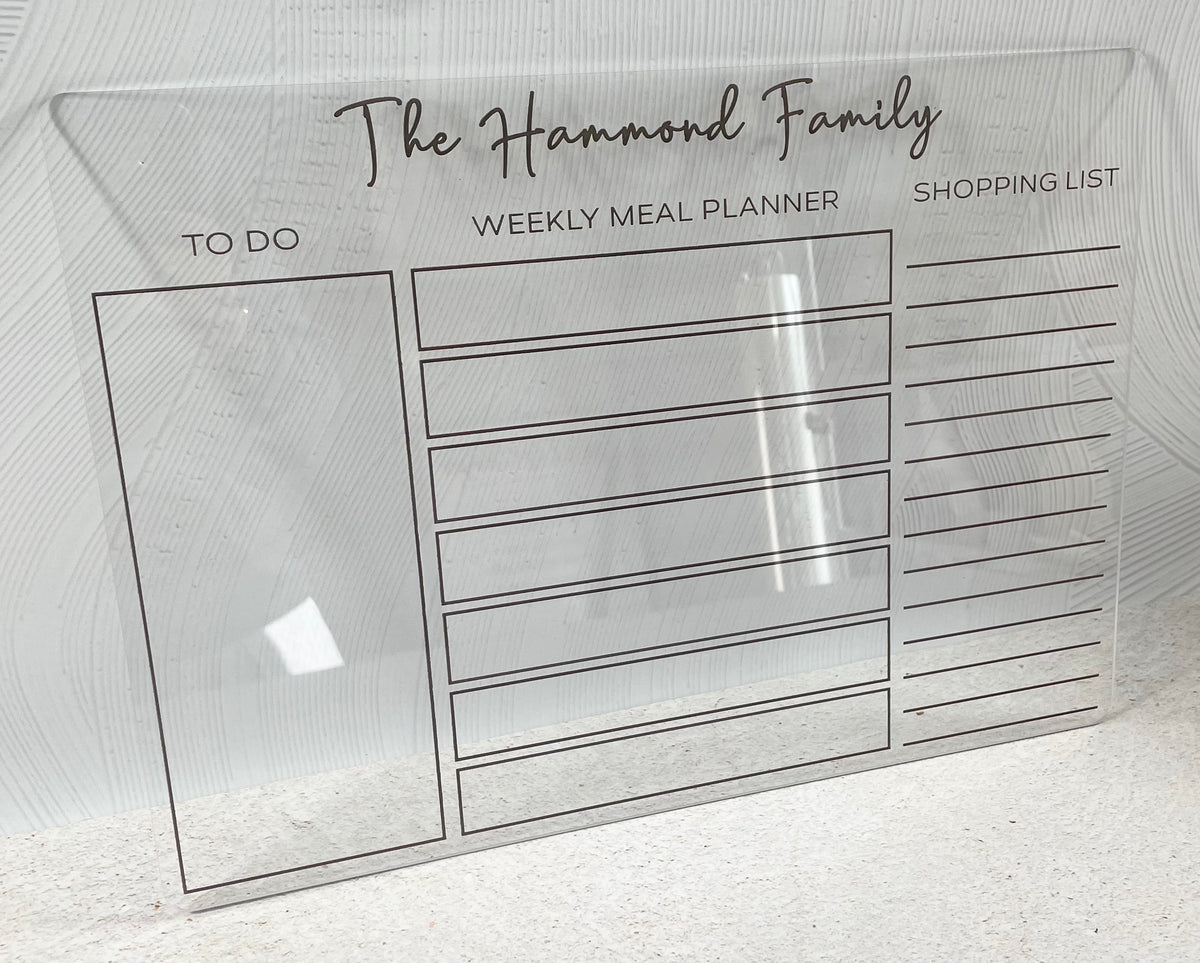 custom acrylic planner 