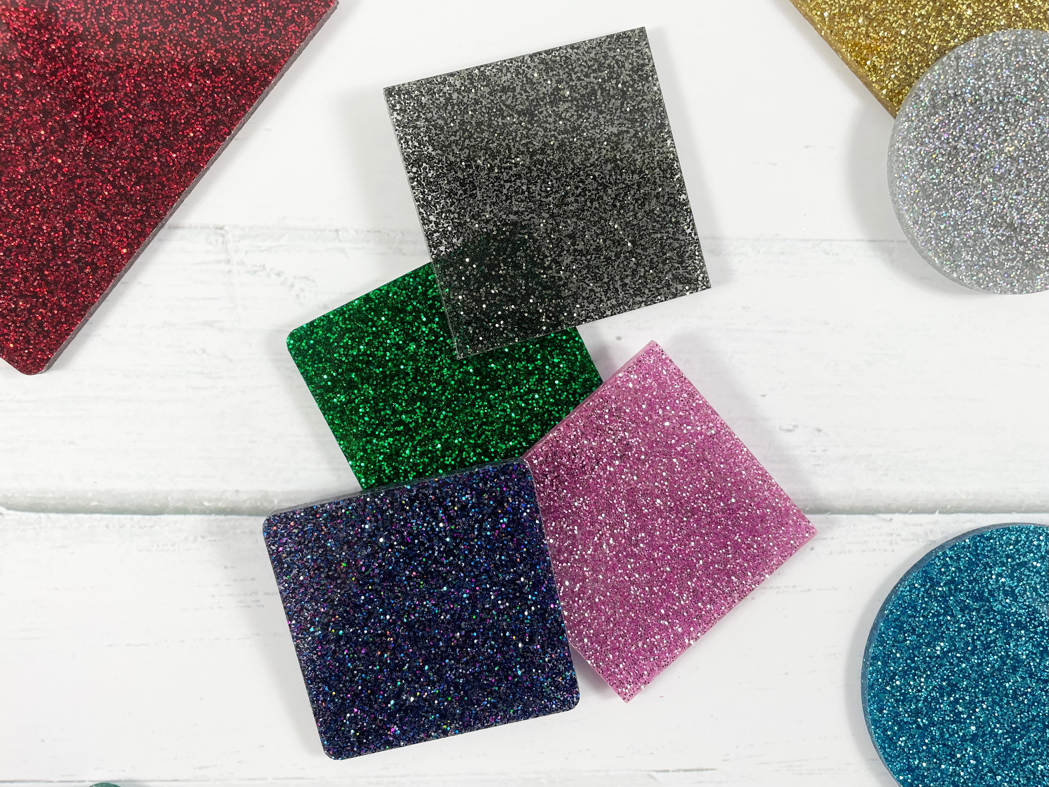 square glitter acrylic blanks