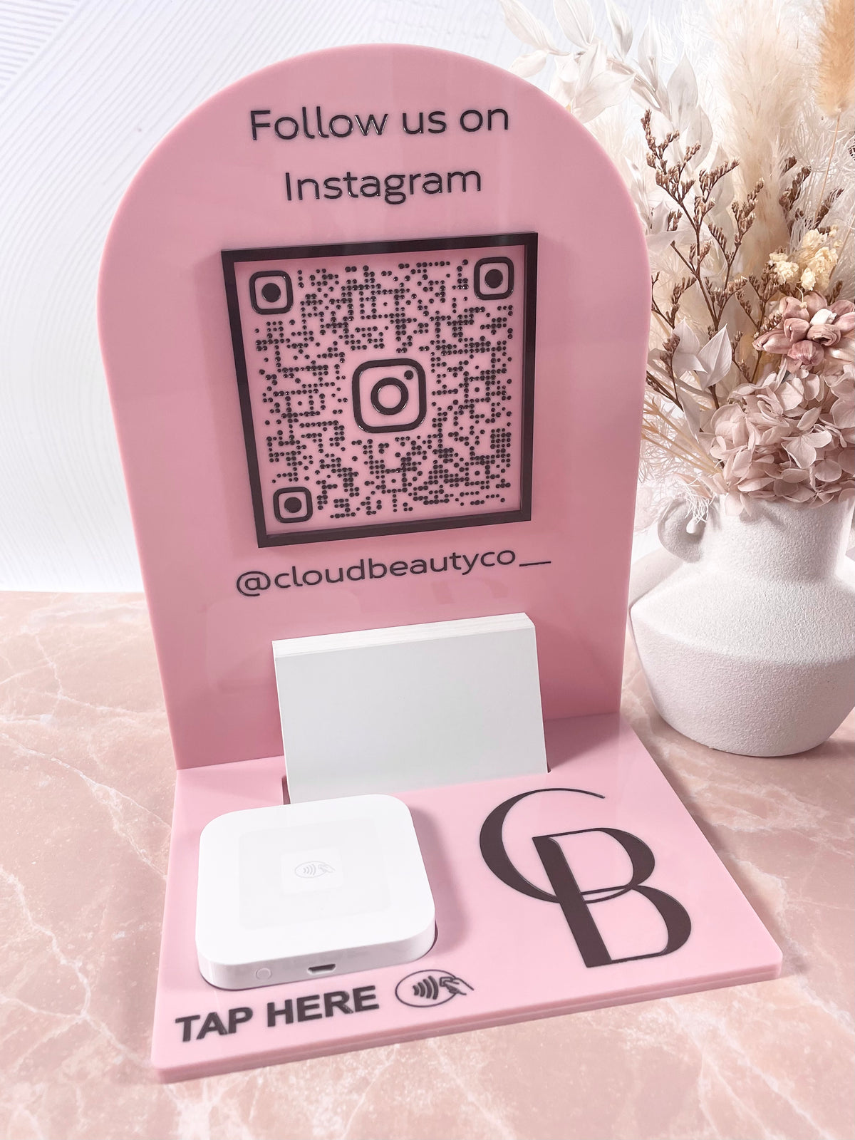 qr stand card and square holder 