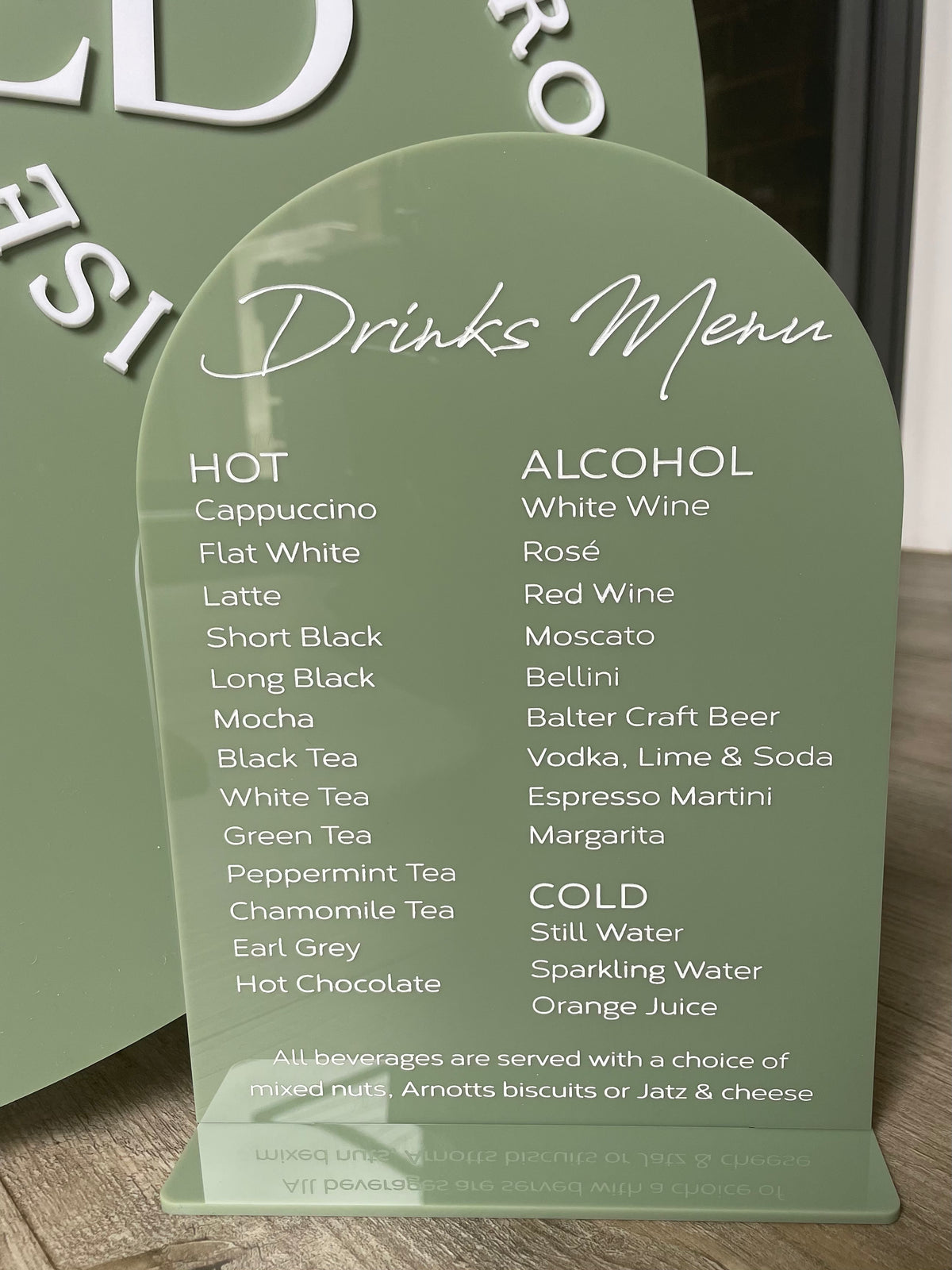 custom drink menu 