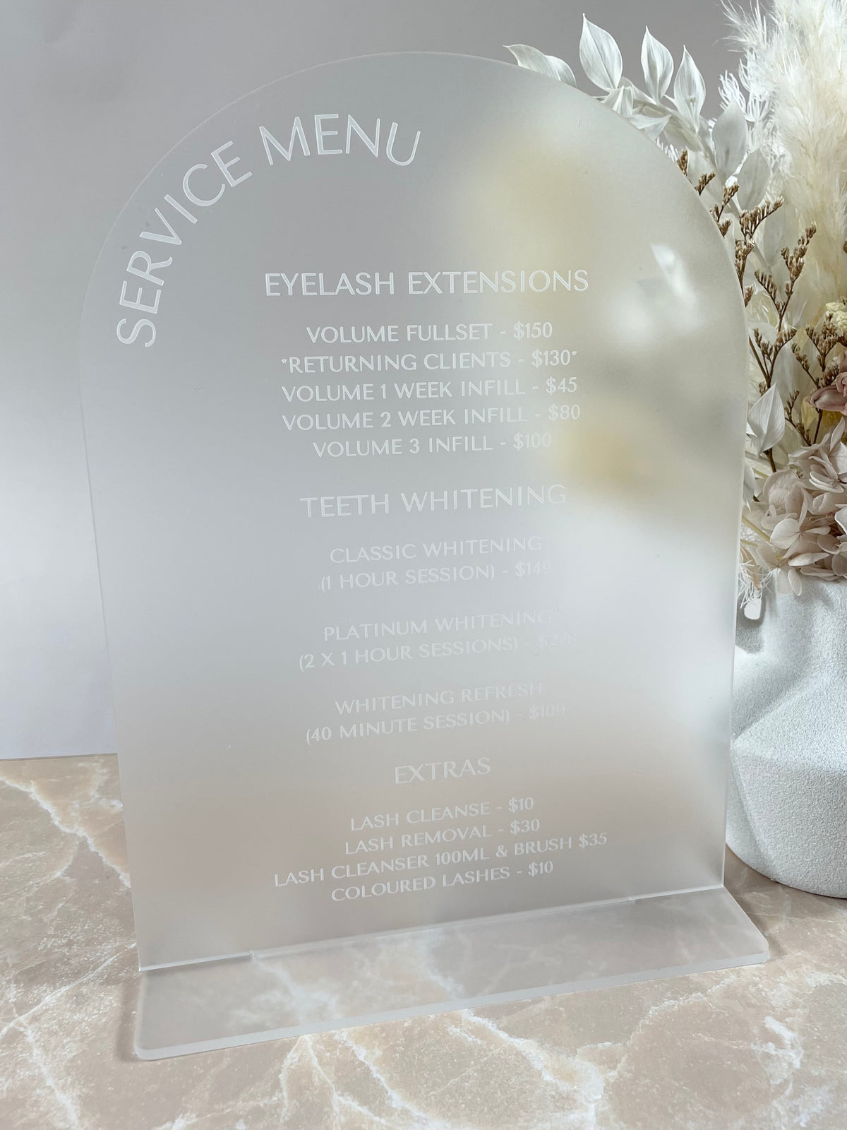 service menu stand 