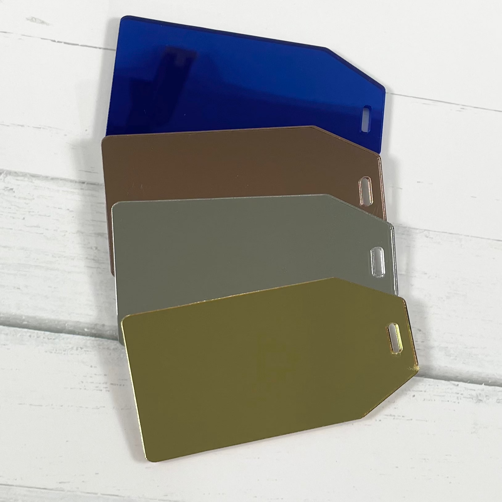 mirror luggage tag blanks 