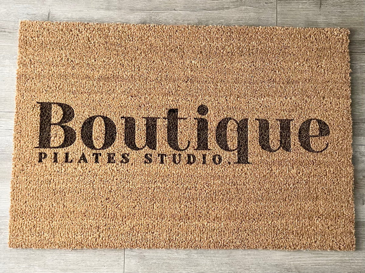 larage branded door mat 