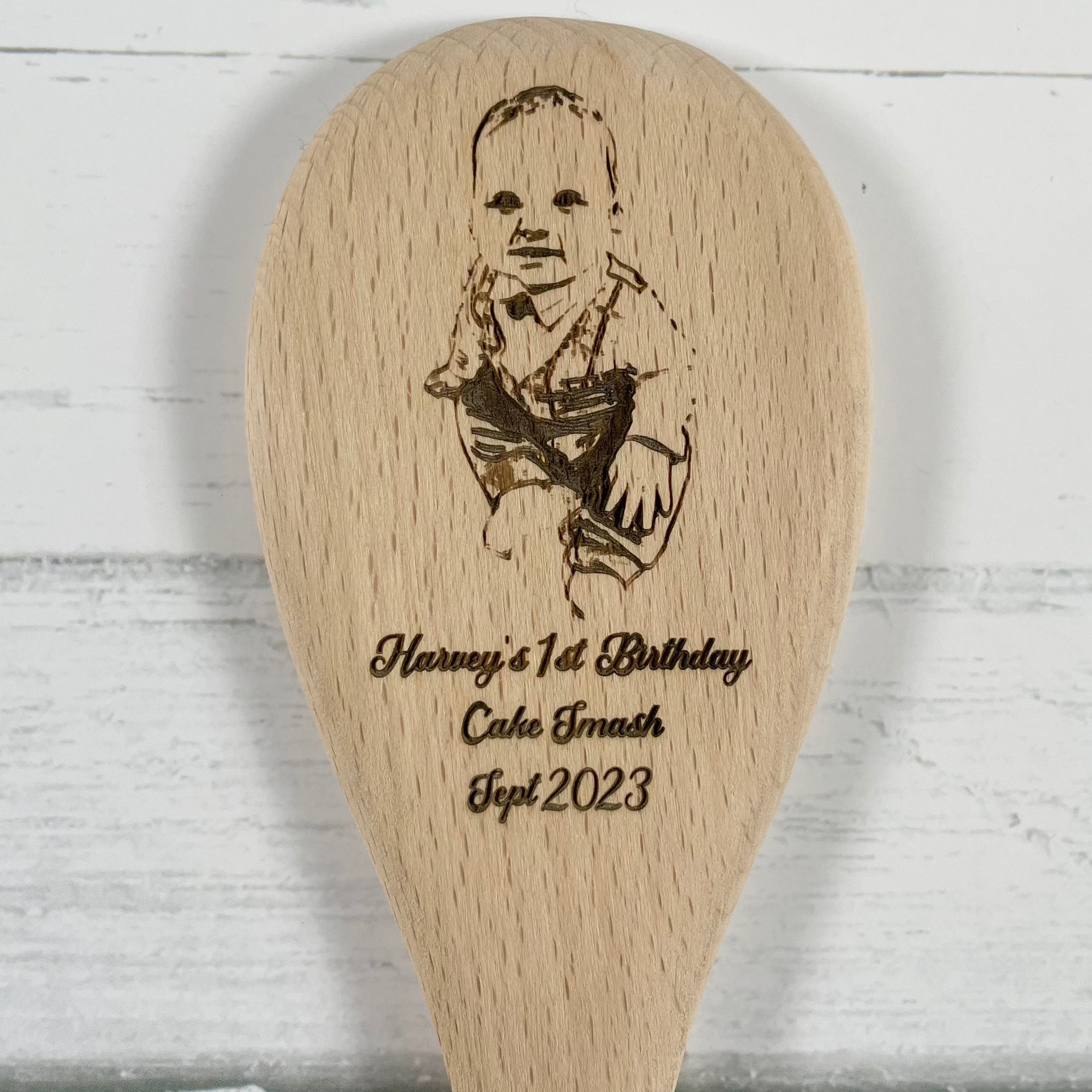 cake smash wooden spoon 