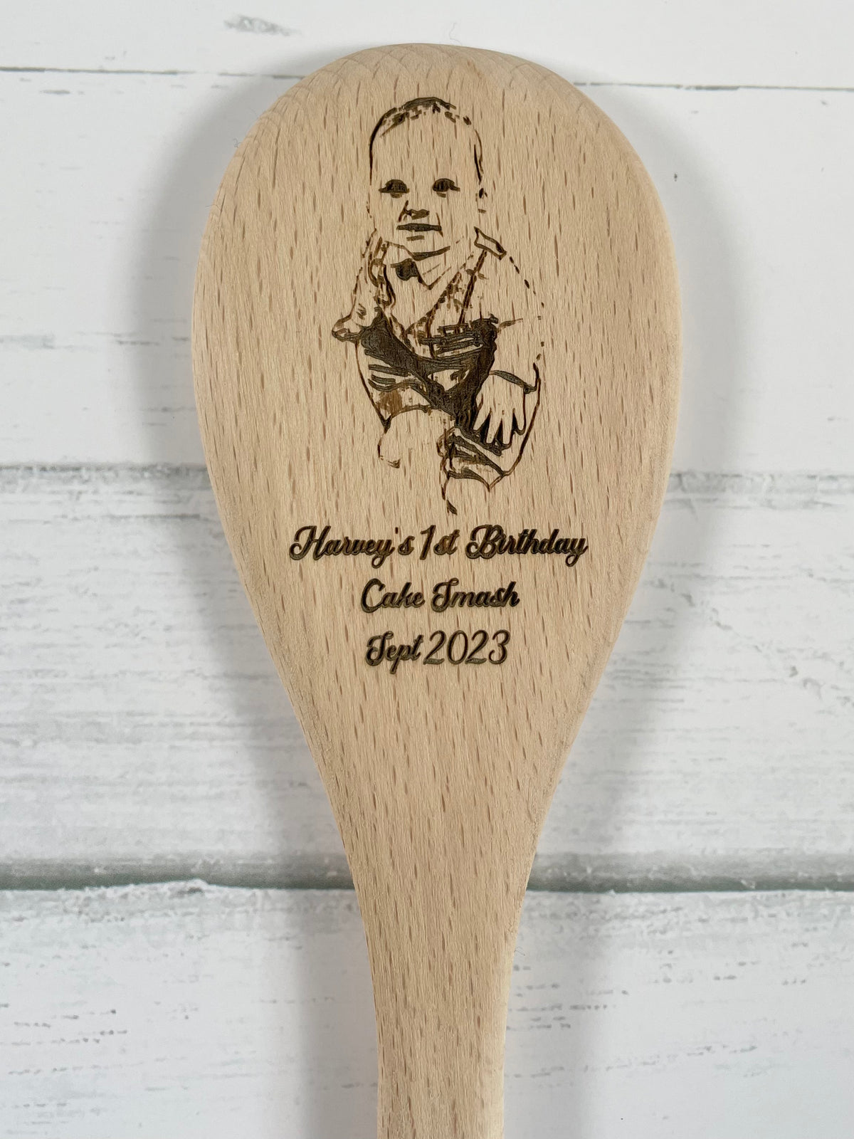 cake smash wooden spoon 