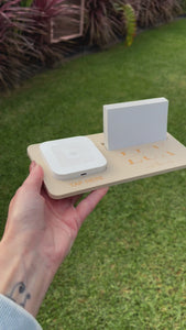Mini square dock and card holder 