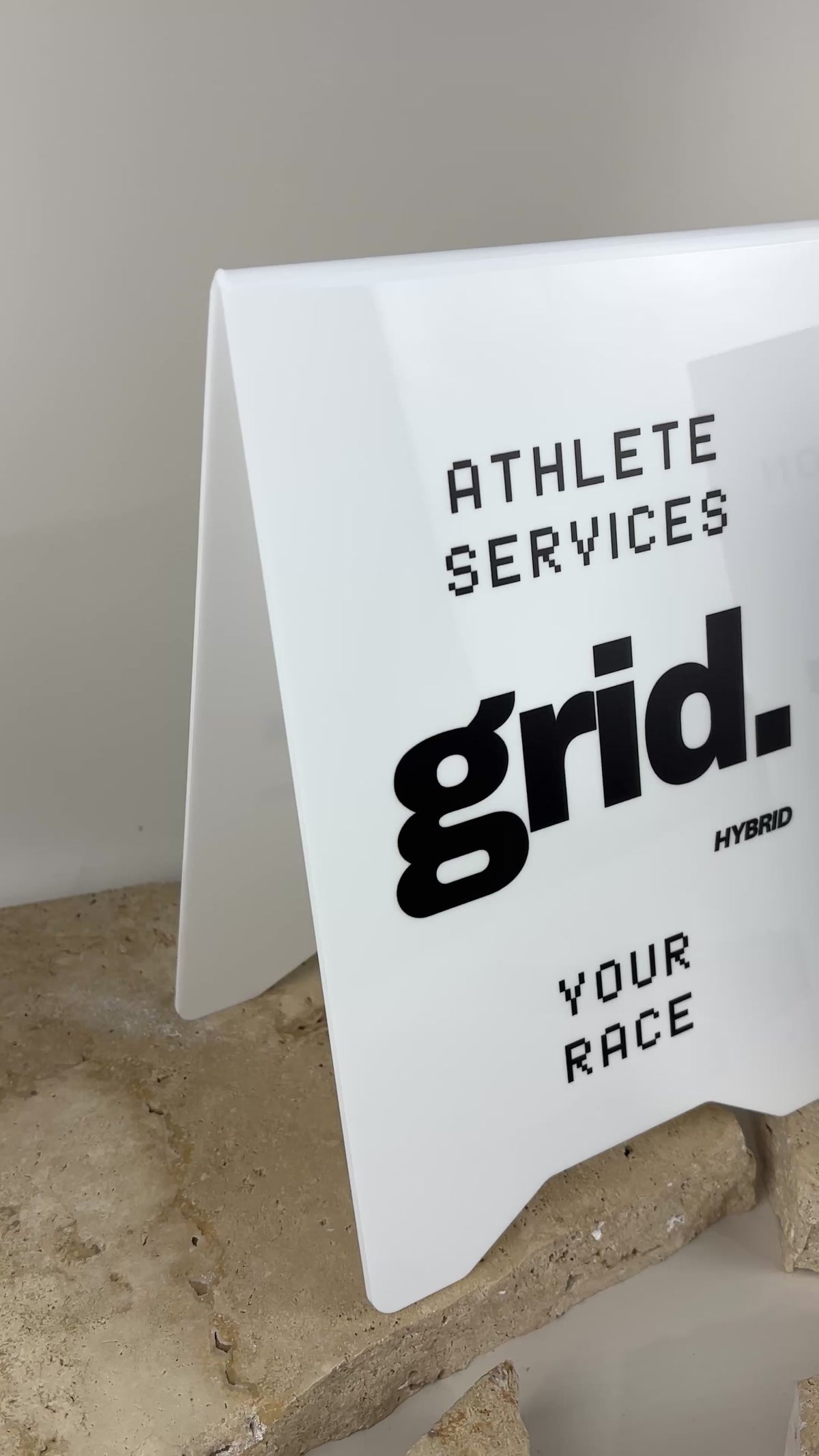 Custom Bent Acrylic Tabletop Sign | UV Printed Counter Sign Australia