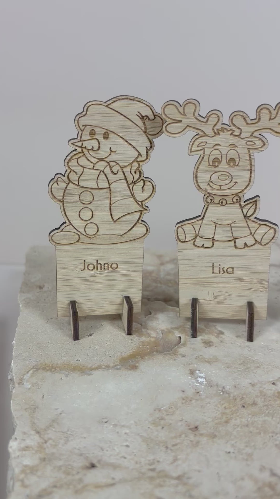 Personalised Christmas place cards 