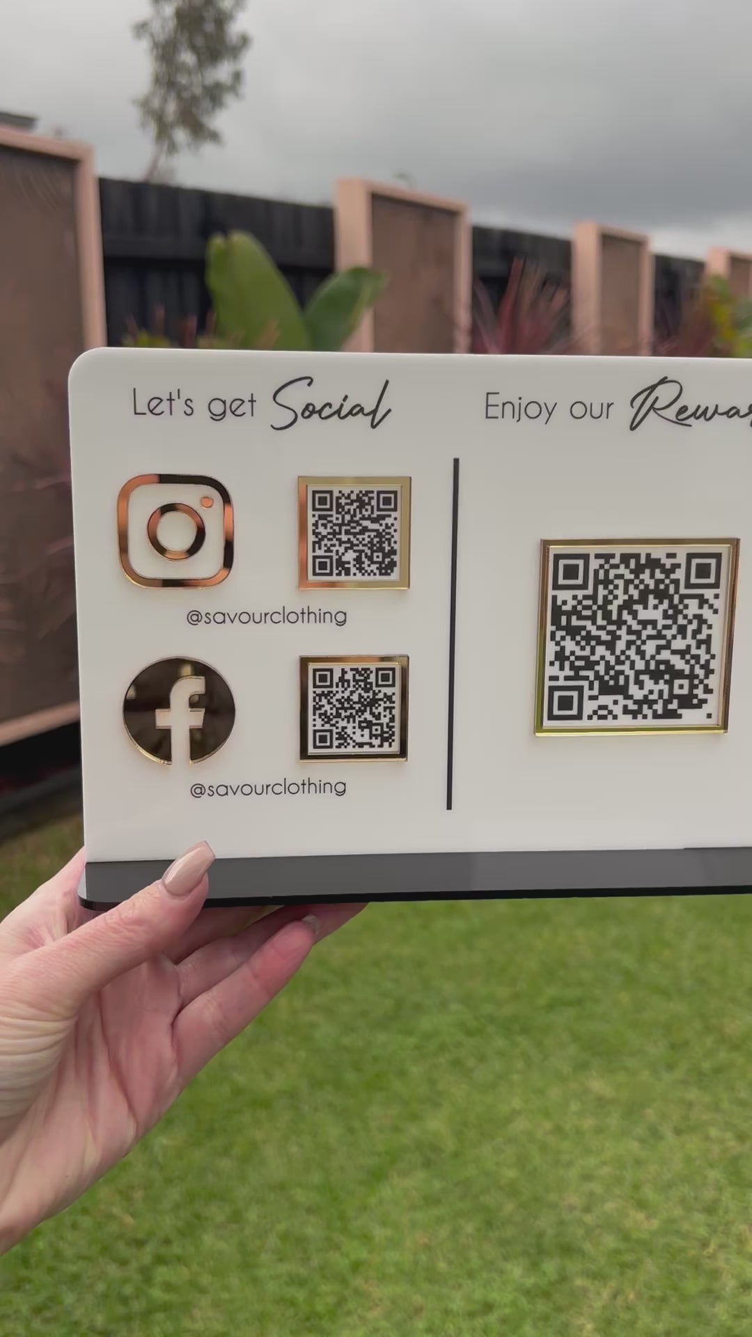 Let’s get social display with QR codes and social media icons for small business marketing. Video 