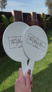 Custom round handheld mirror 